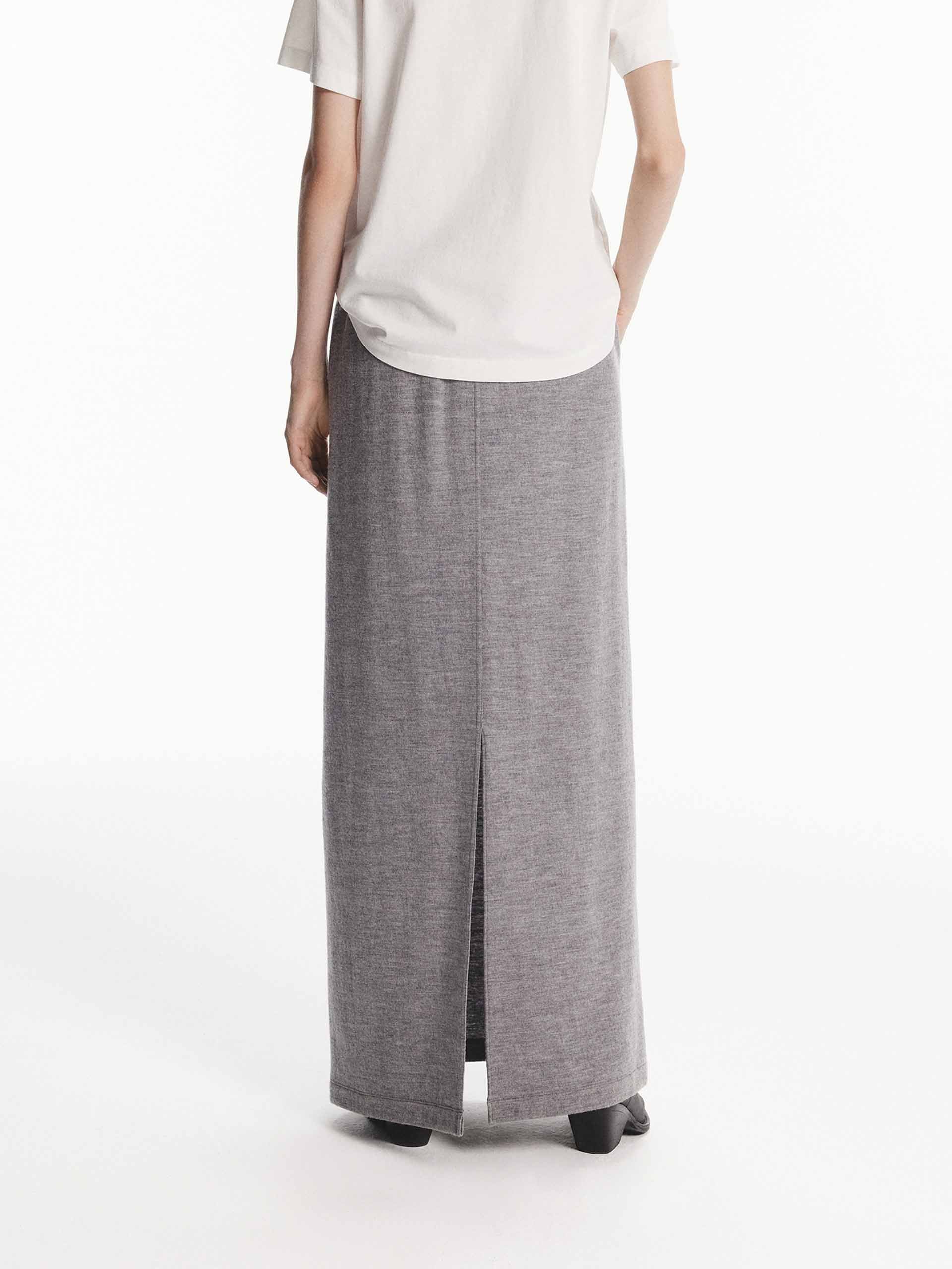Maxi Length Wool Skirt - Image 3