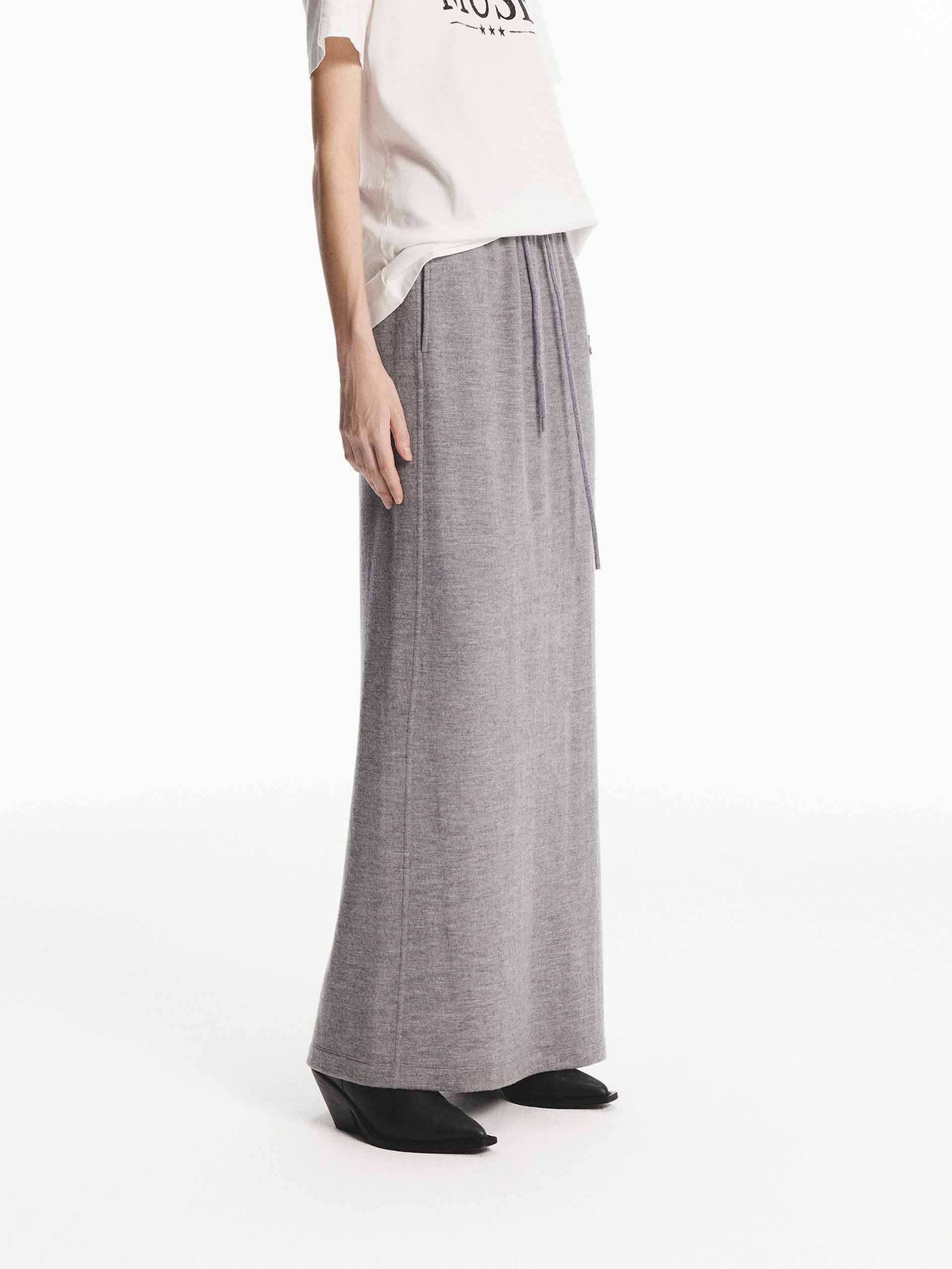 Maxi Length Wool Skirt - Image 7