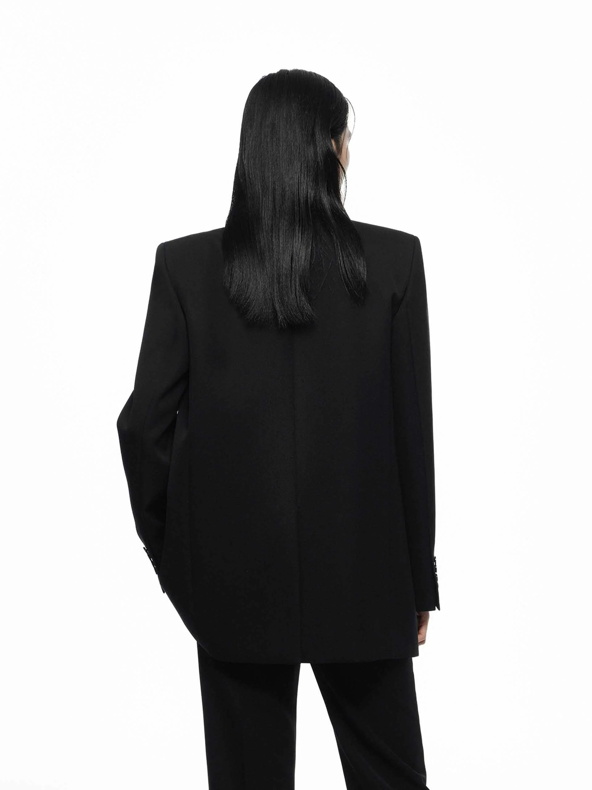 Merino Wool Structured Blazer - Image 6