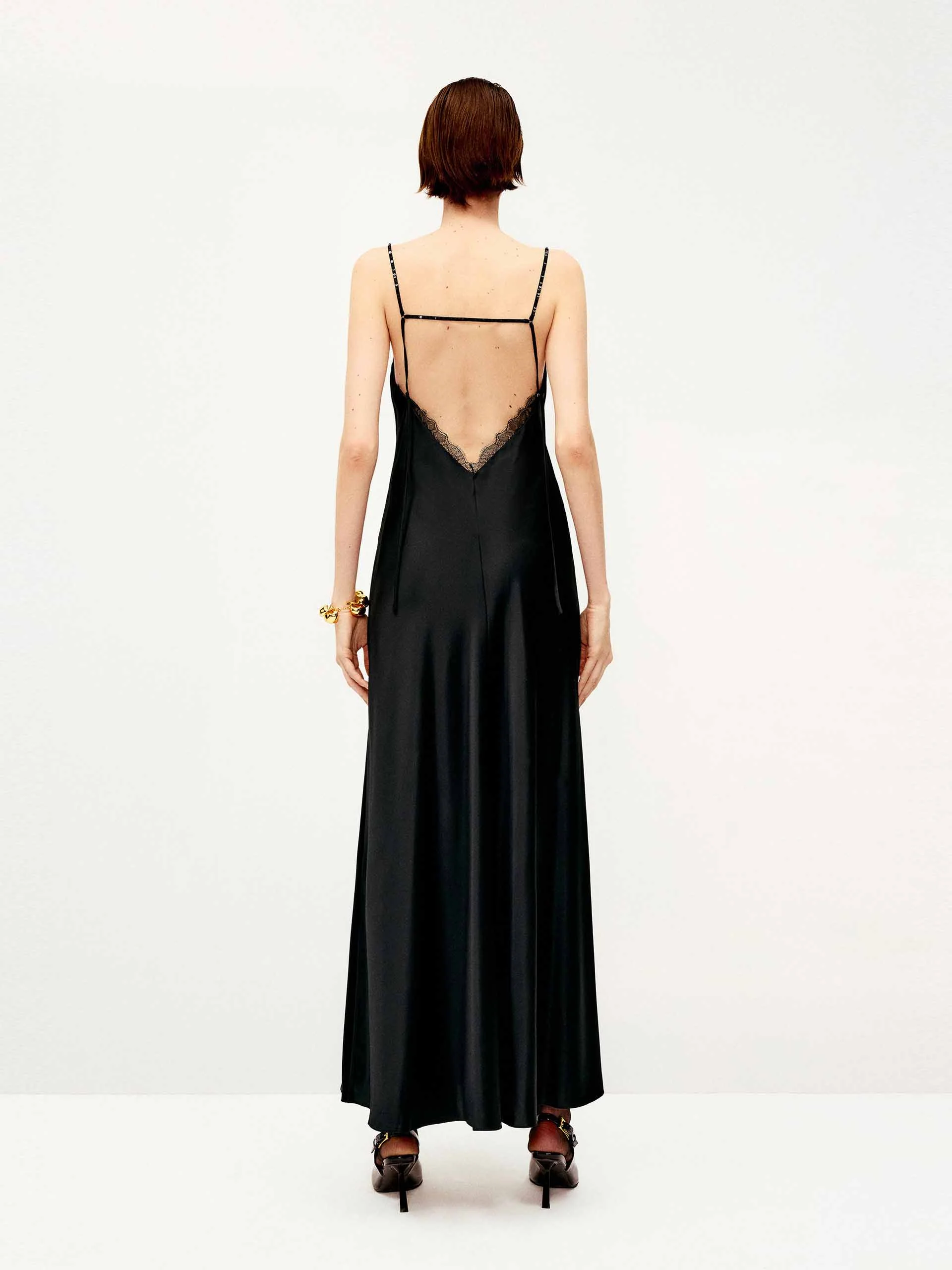 Mermaid Hem Silk Dress - Image 3