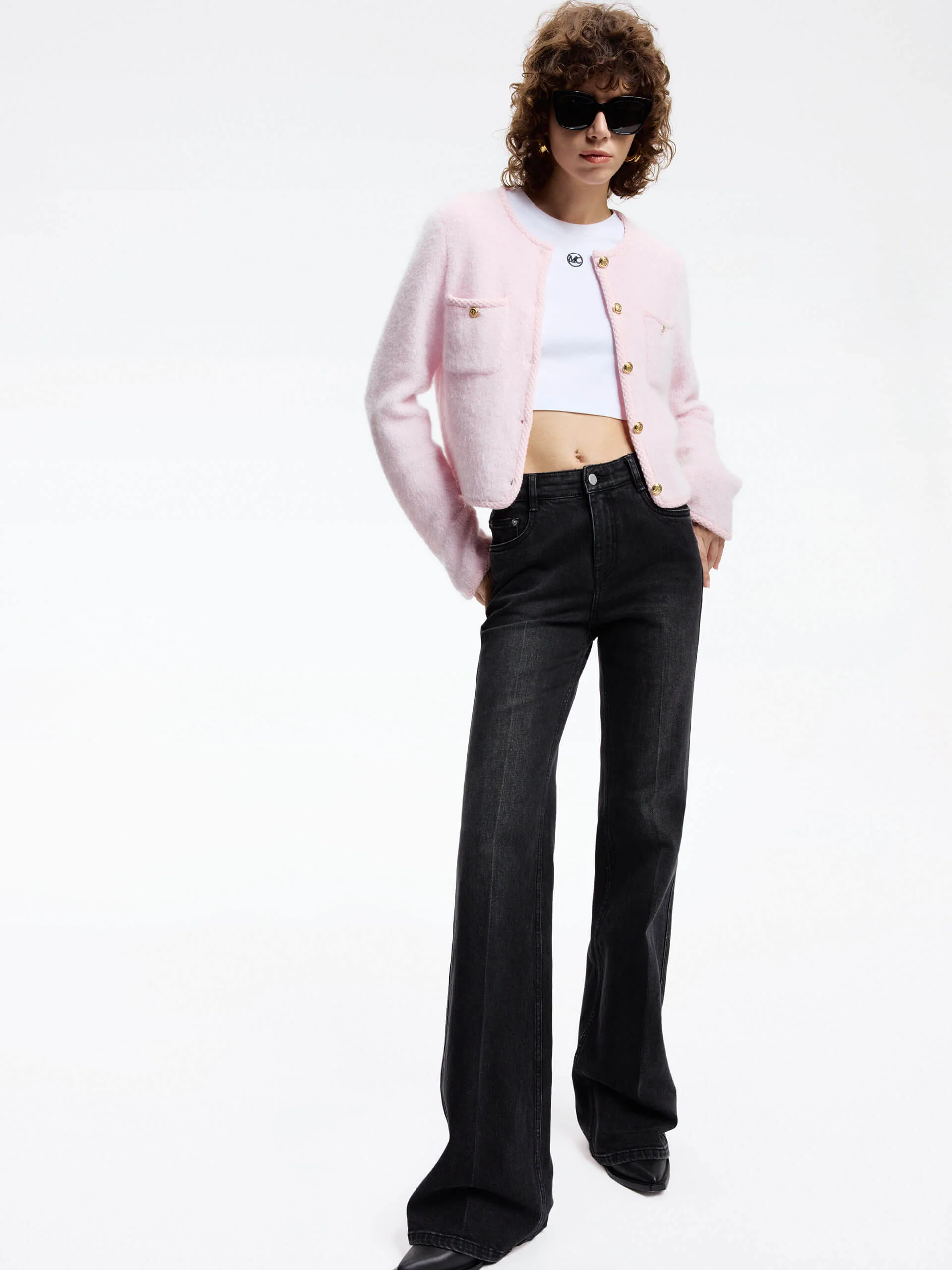 Metal Button Boxy Cardigan - Image 10