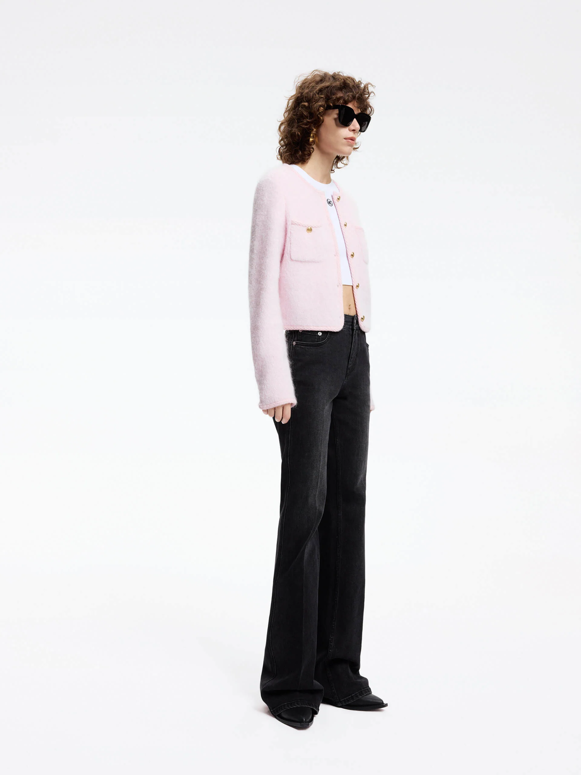 Metal Button Boxy Cardigan - Image 14