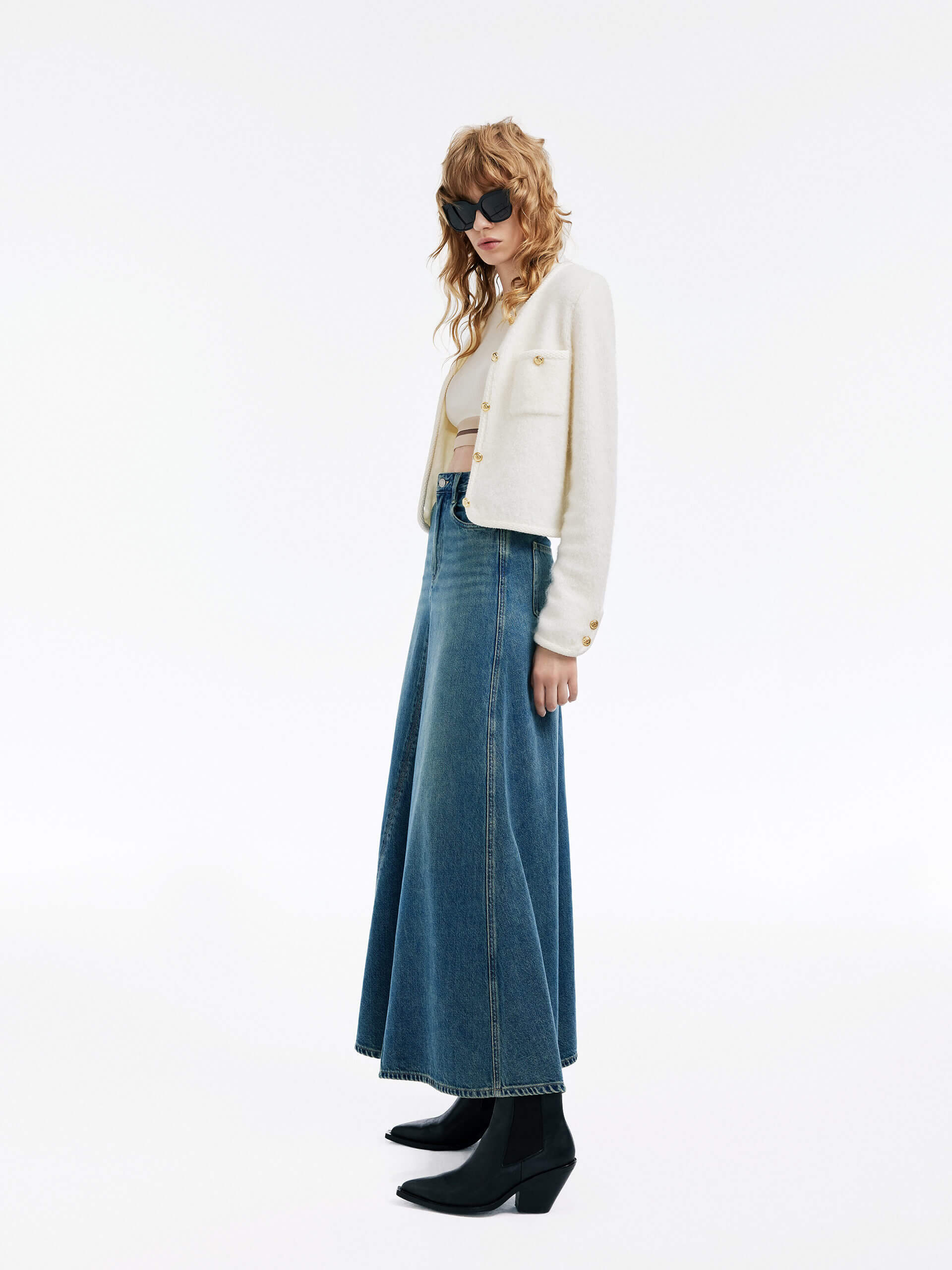 Metal Button Boxy Cardigan - Image 8