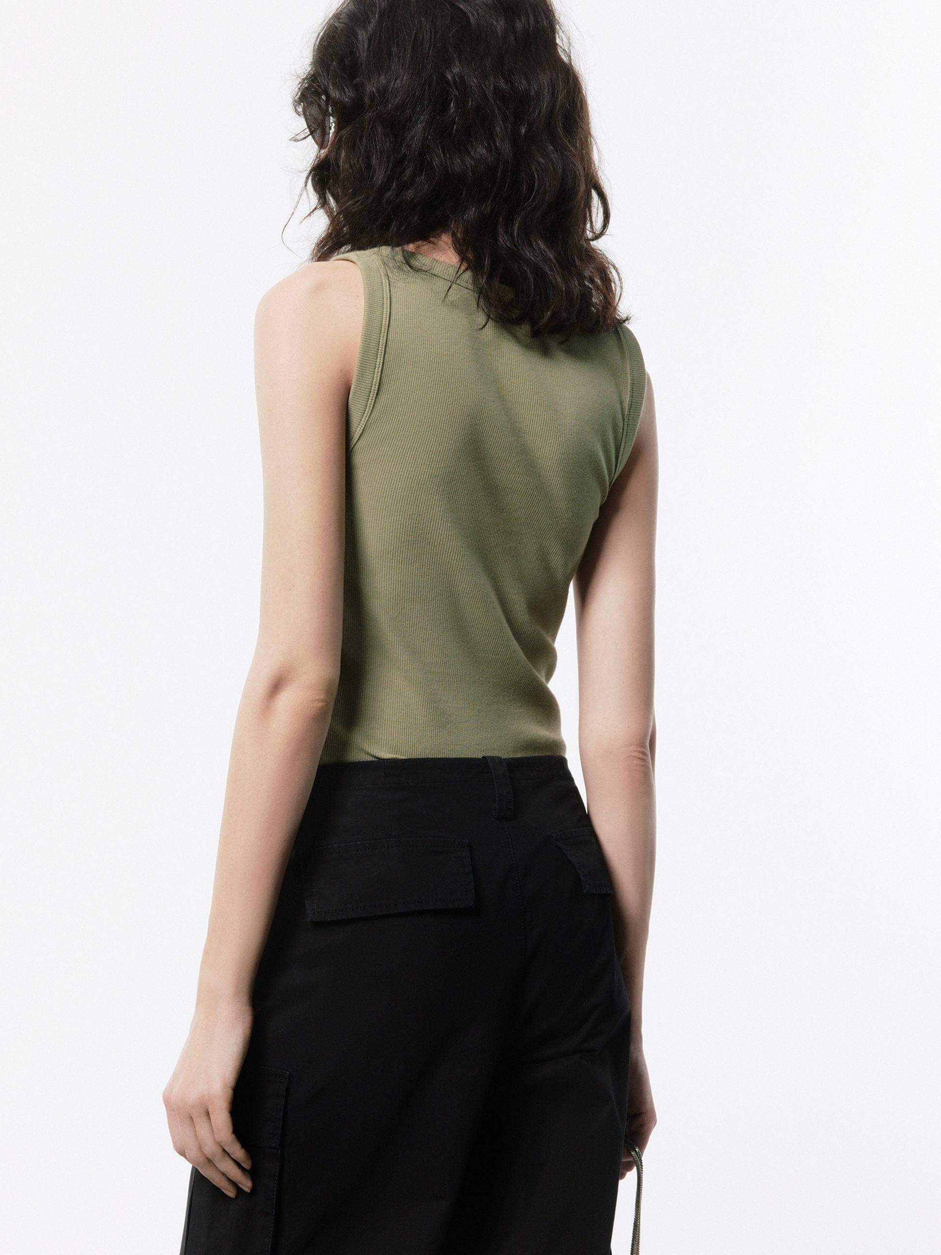 Metal M Detail Ribbed Tank Top - Image 34