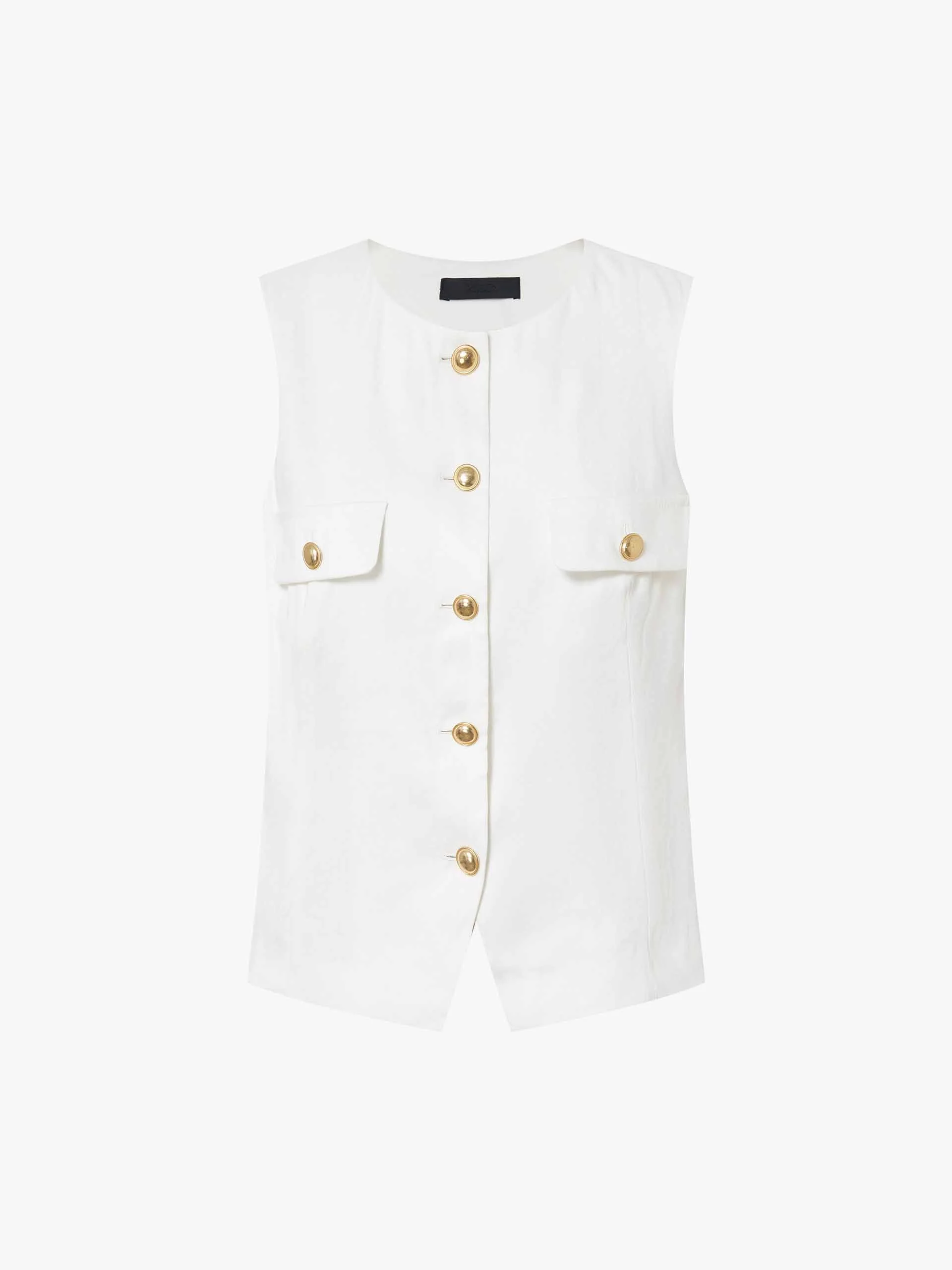 Metallic Button Tailored Waistcoat - Image 5