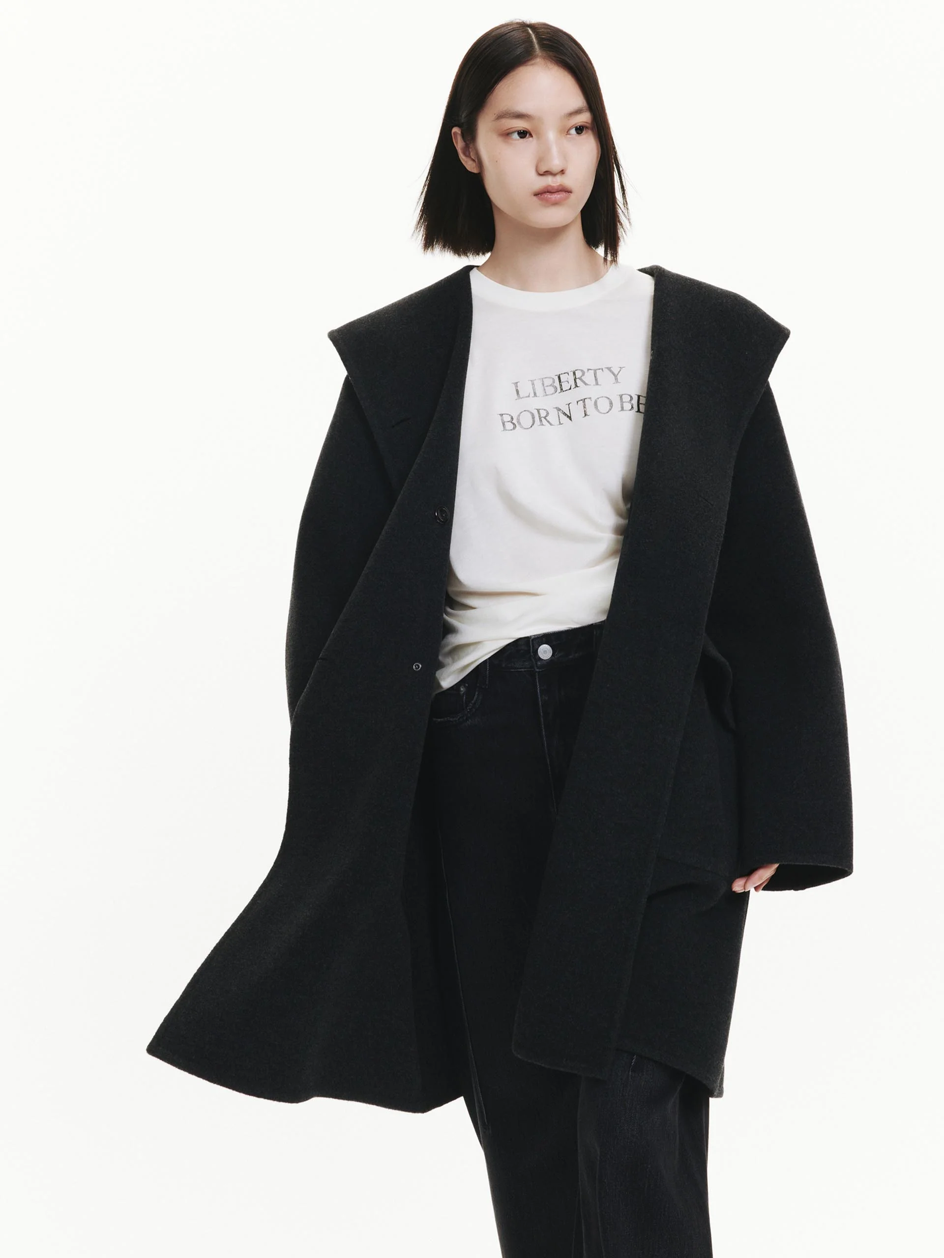 Midi Hooded Wool Coat - Image 10