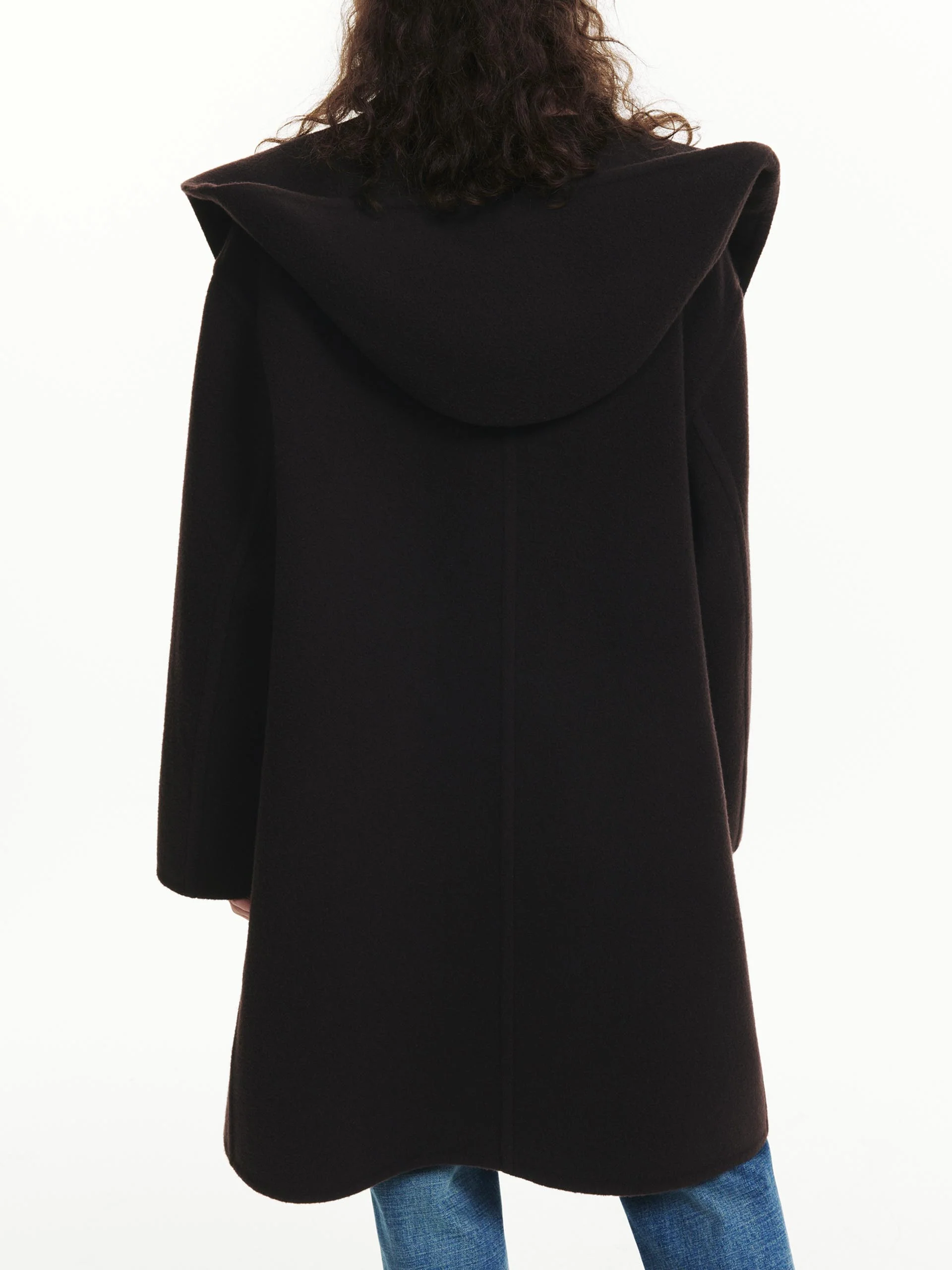 Midi Hooded Wool Coat - Image 16