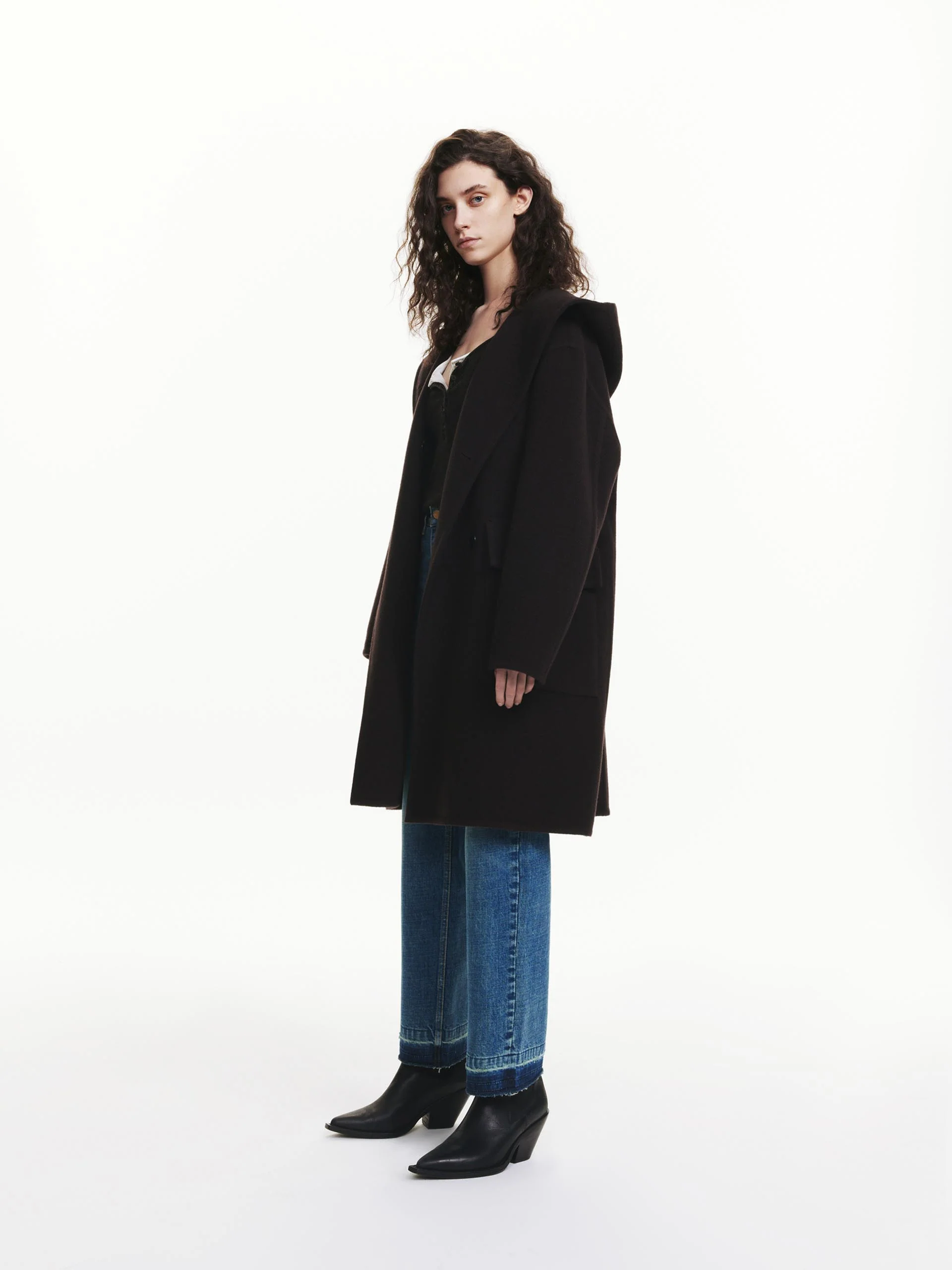 Midi Hooded Wool Coat - Image 17