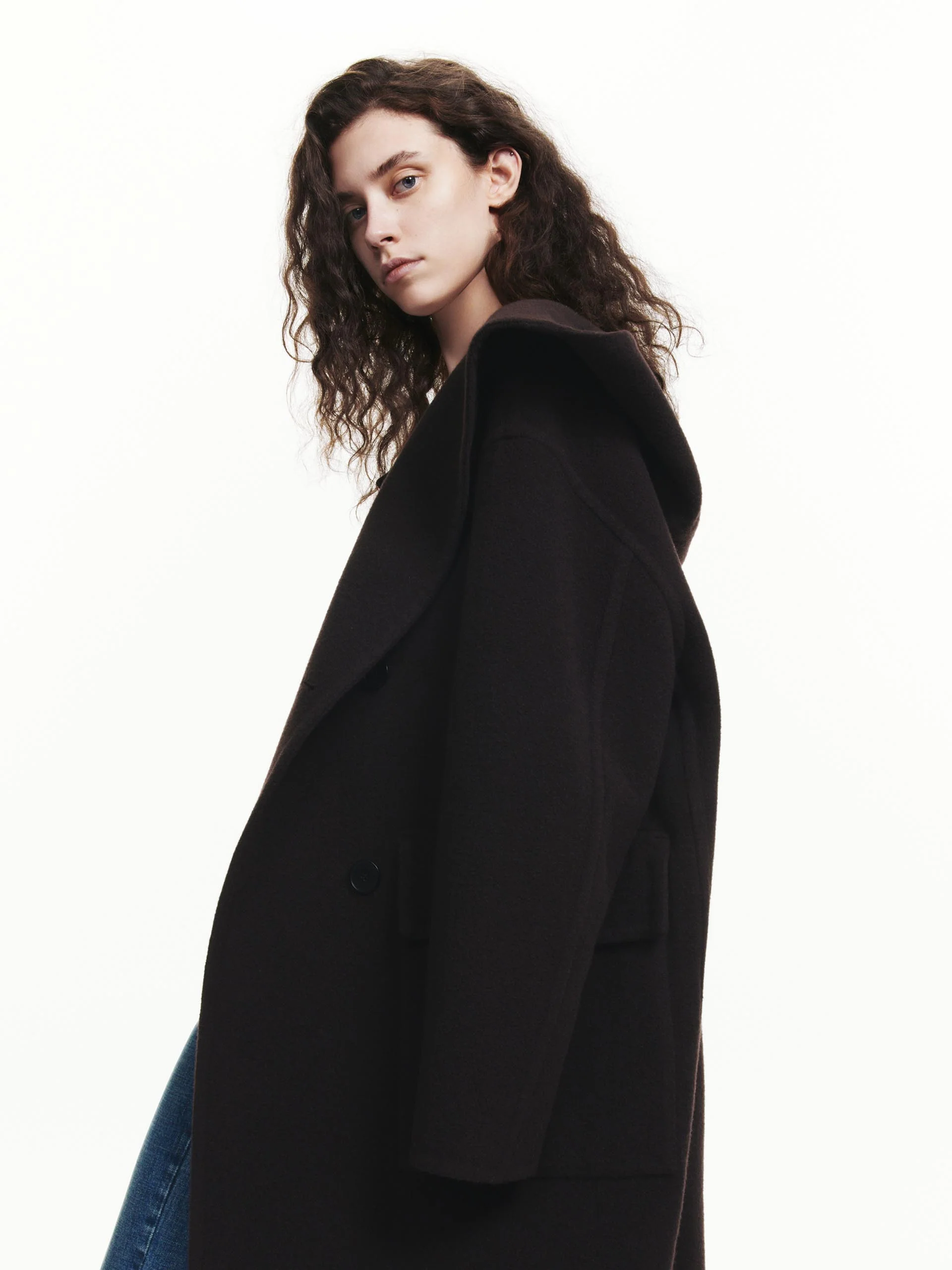 Midi Hooded Wool Coat - Image 18