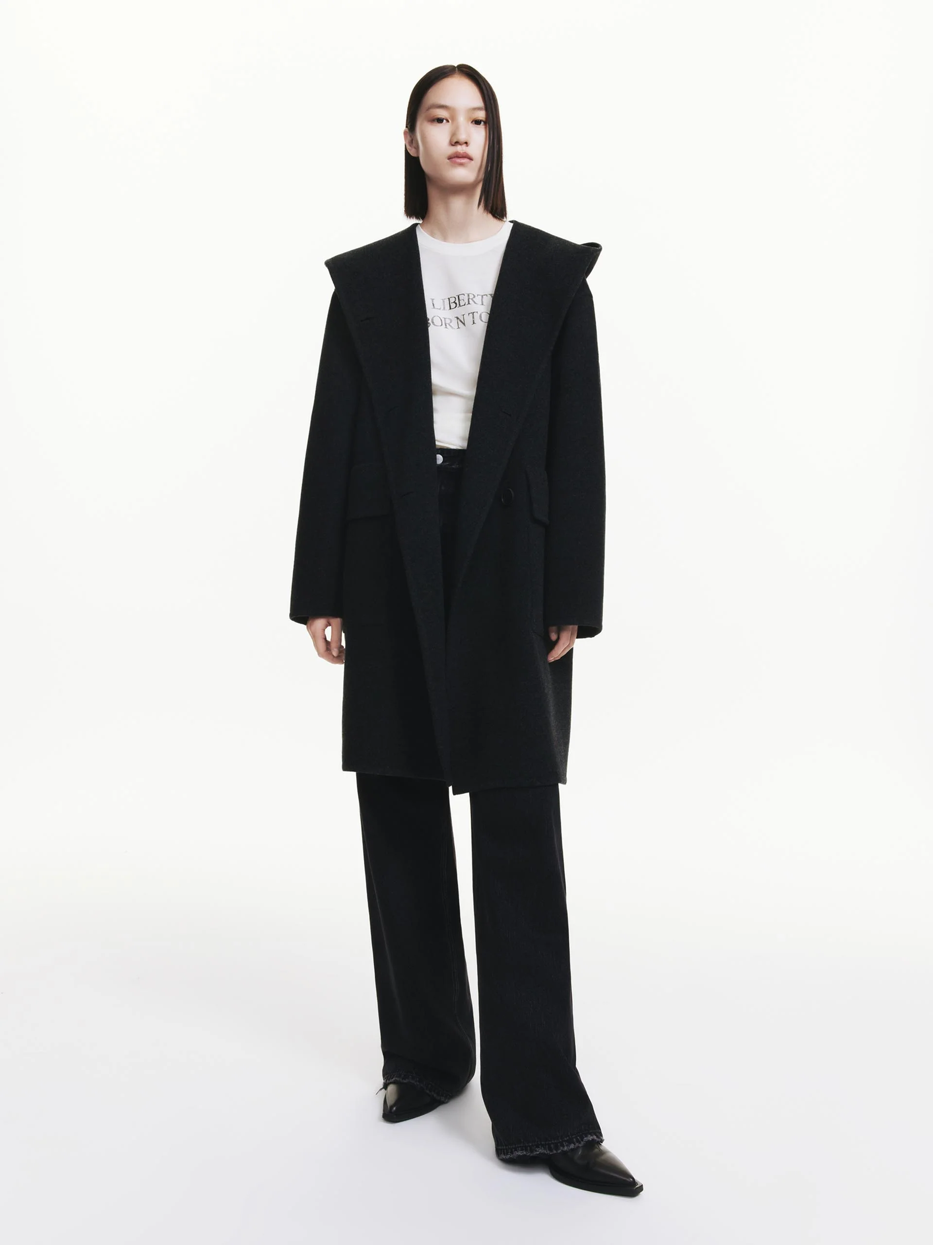 Midi Hooded Wool Coat - Image 2