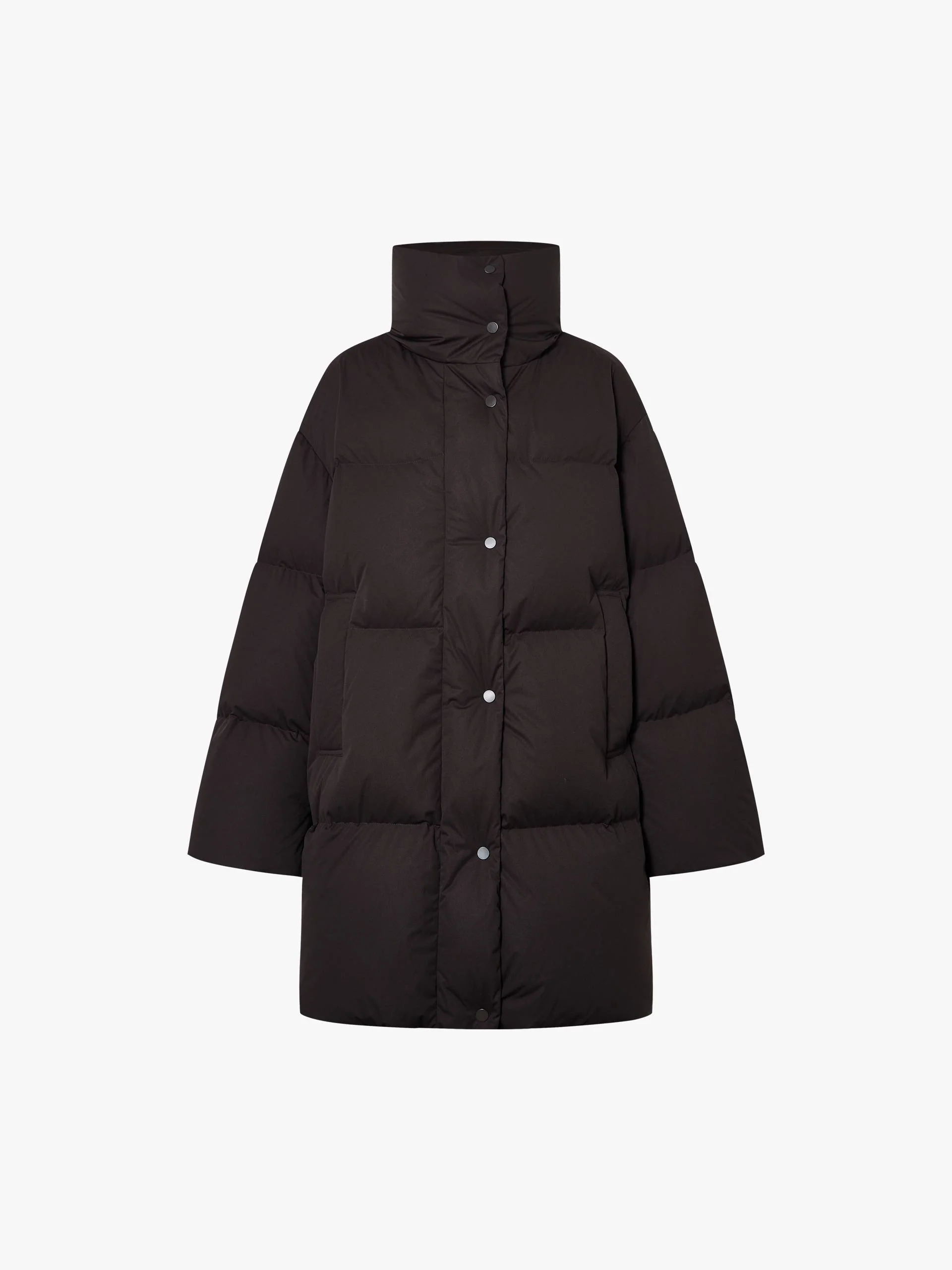 Midi Length Brown Down Jacket - Image 5