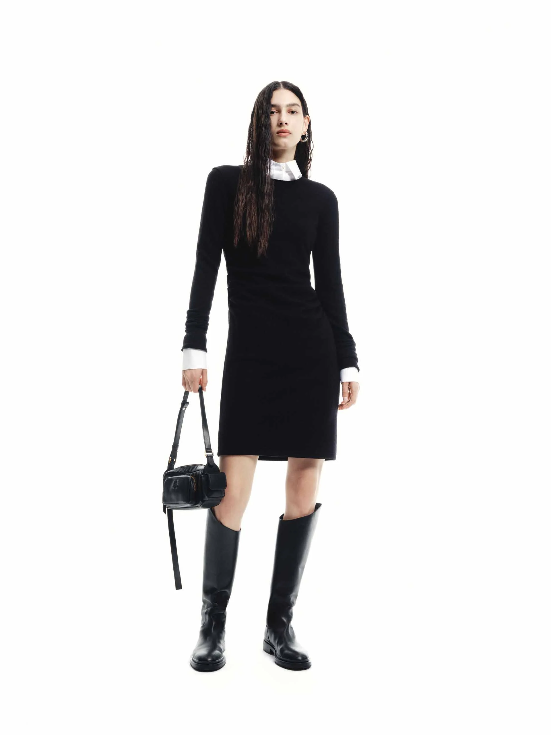 Mini Length Wool Dress - Image 2