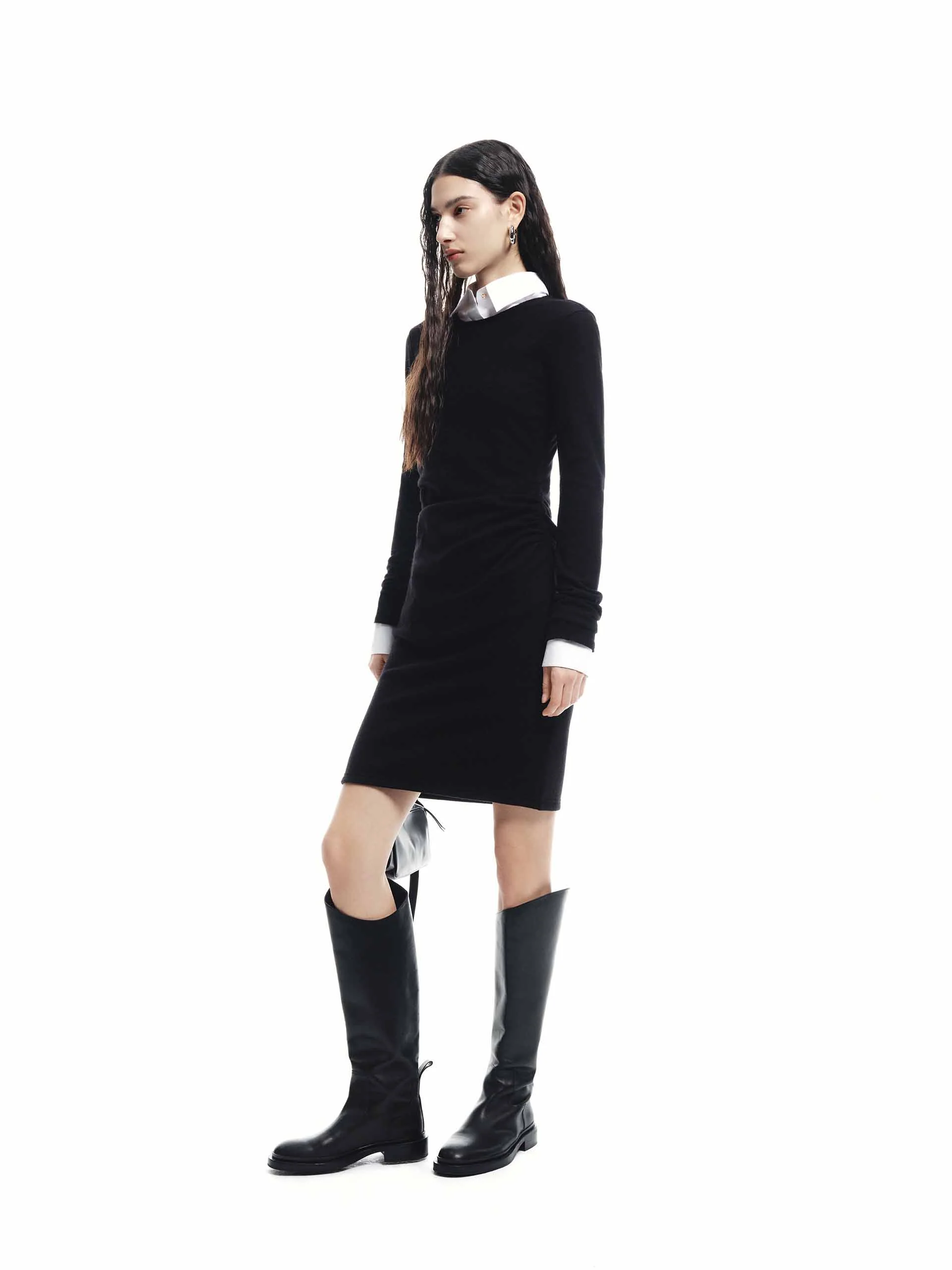 Mini Length Wool Dress - Image 6