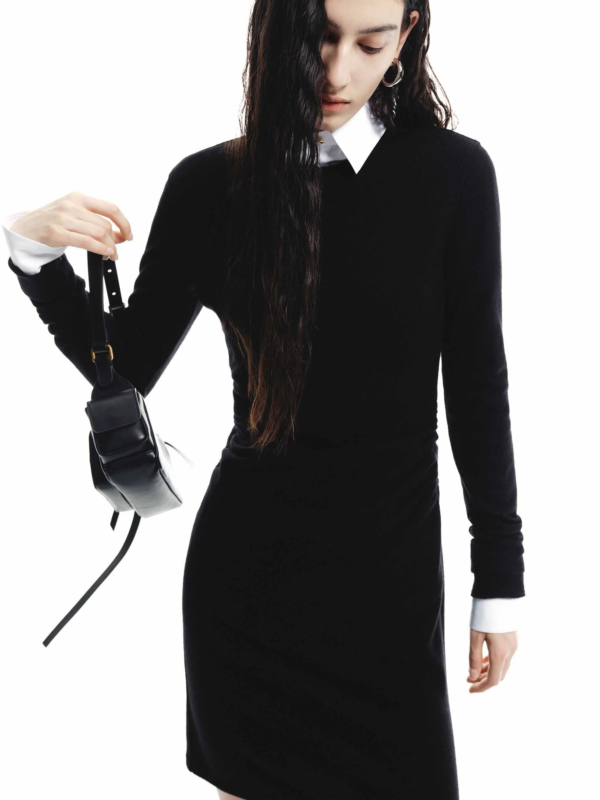 Mini Length Wool Dress - Image 7