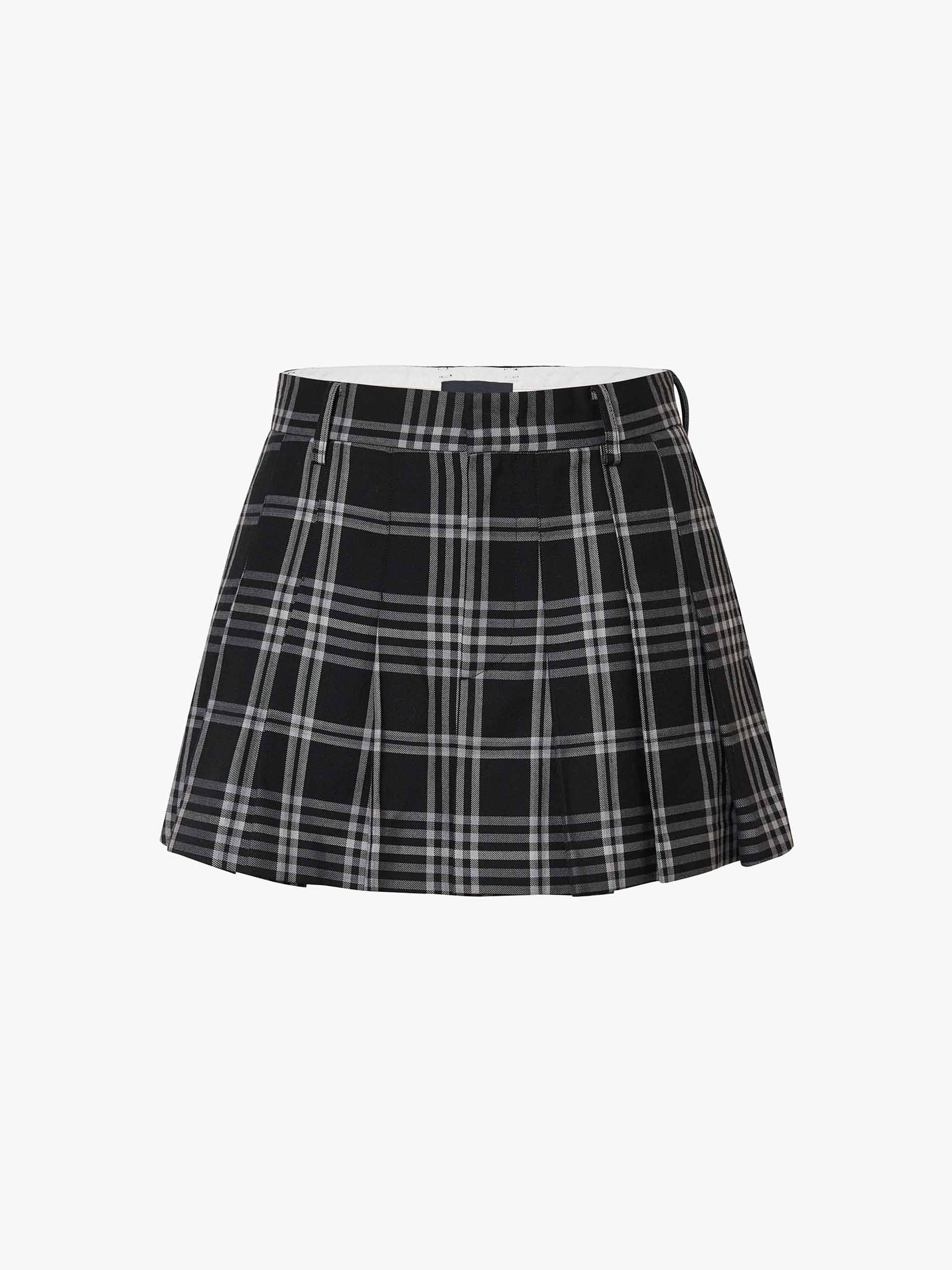 Mini Plaid Pleated Skirt - Image 5