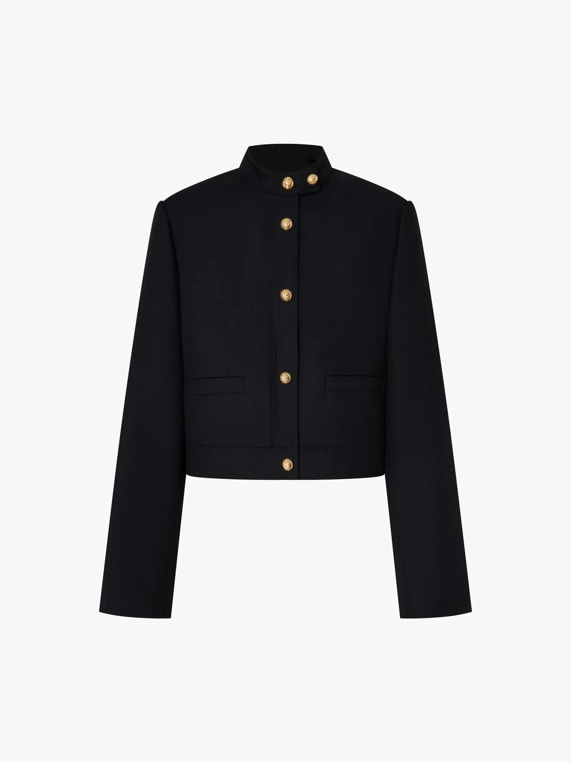 Mock Neck Cropped Jacket - Image 5