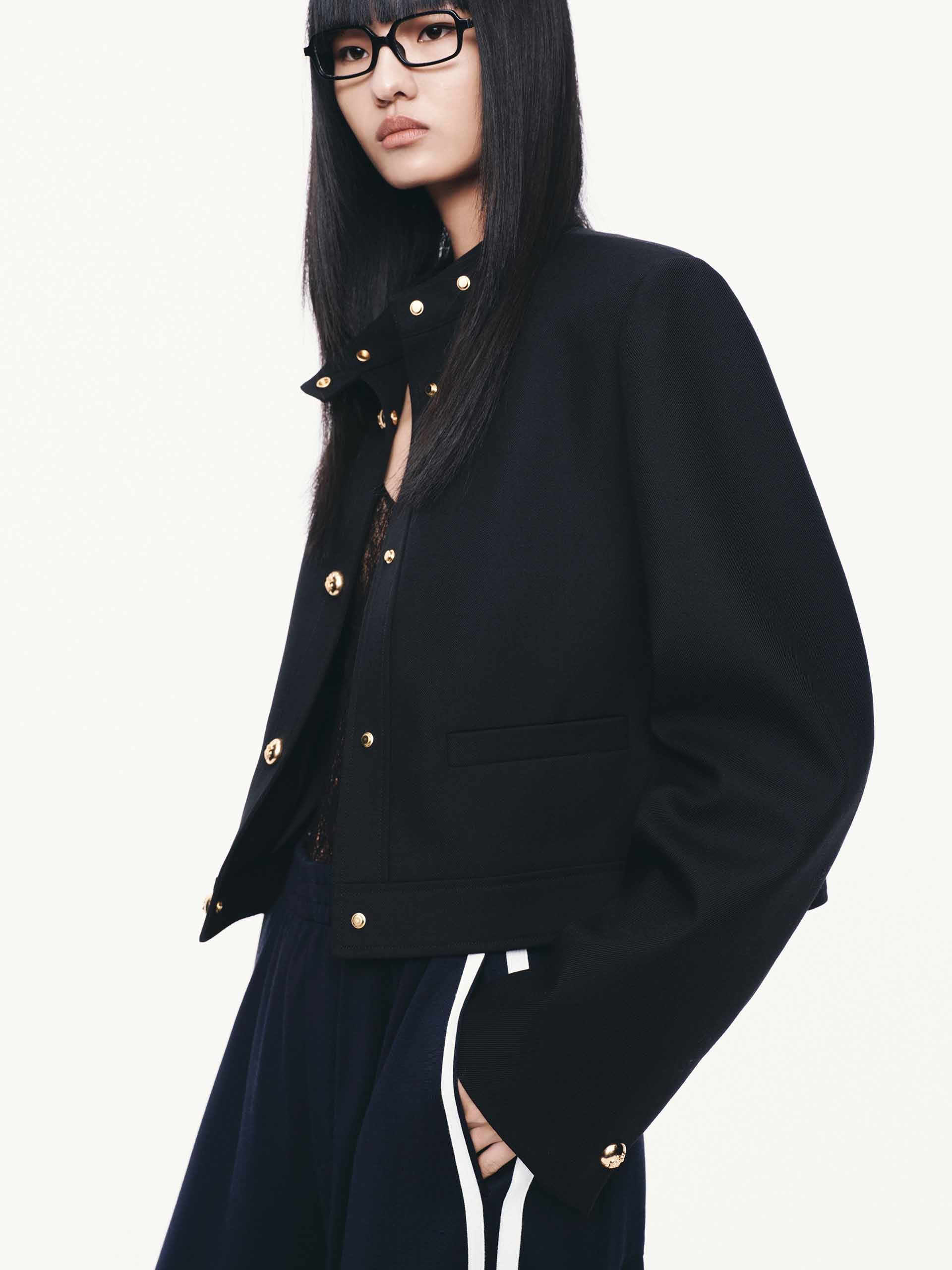 Mock Neck Cropped Jacket - Image 7