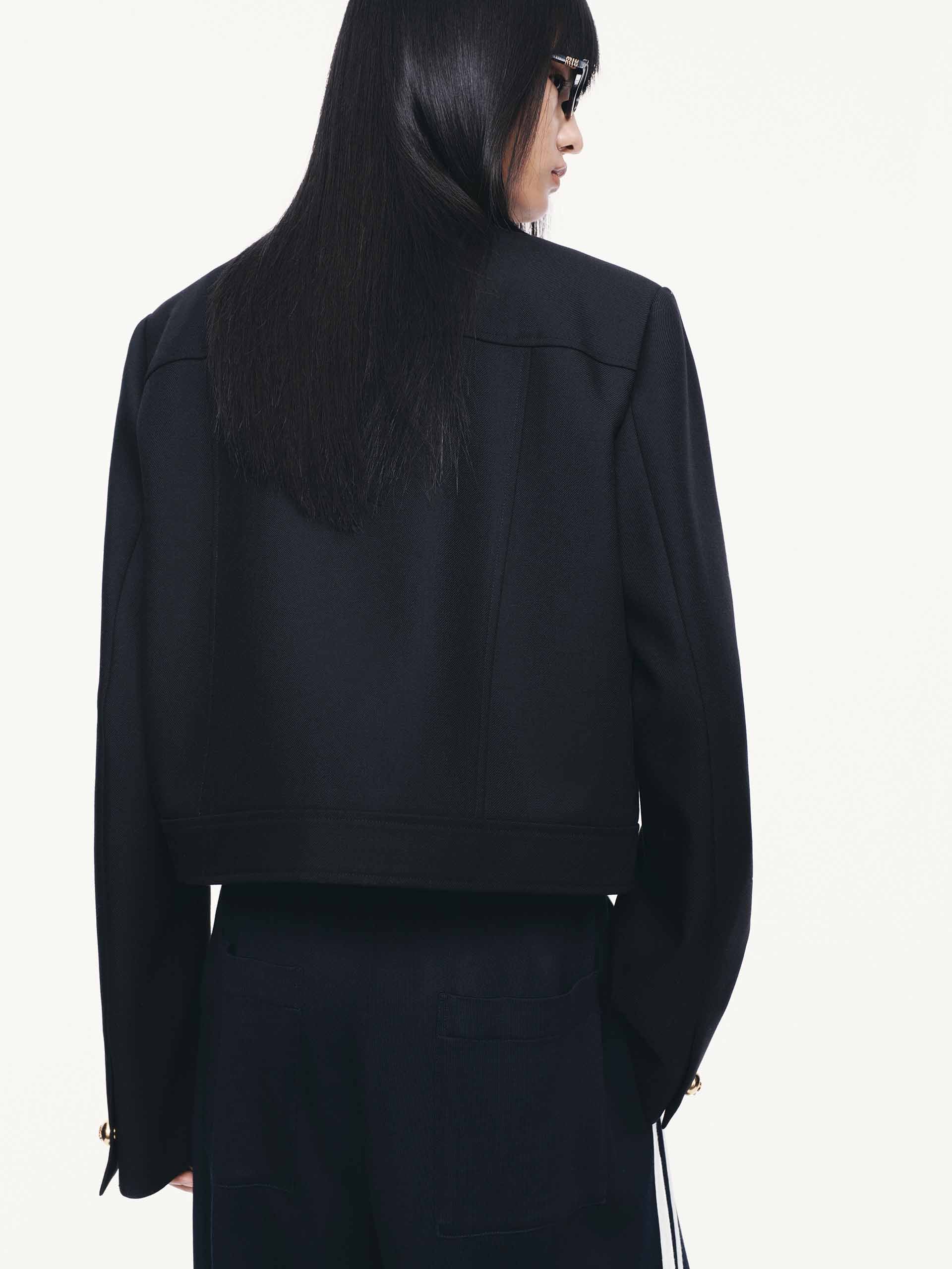 Mock Neck Cropped Jacket - Image 8
