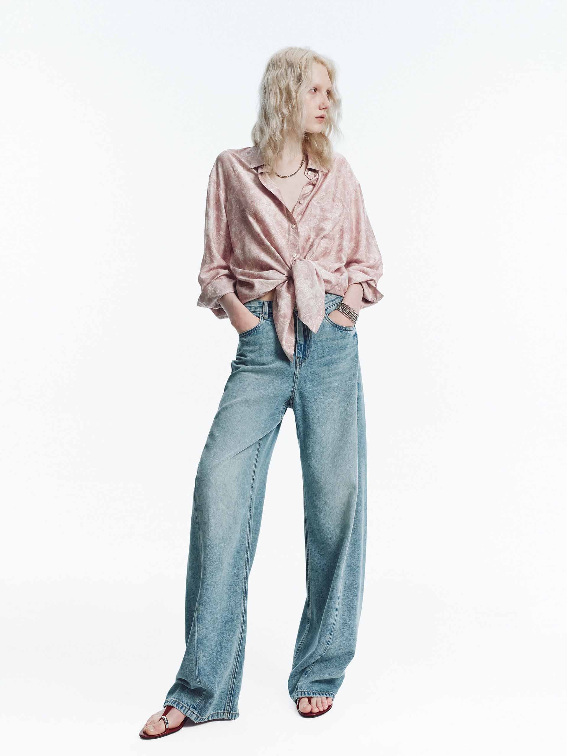 Modal-Silk Vintage Print Shirt - Image 2