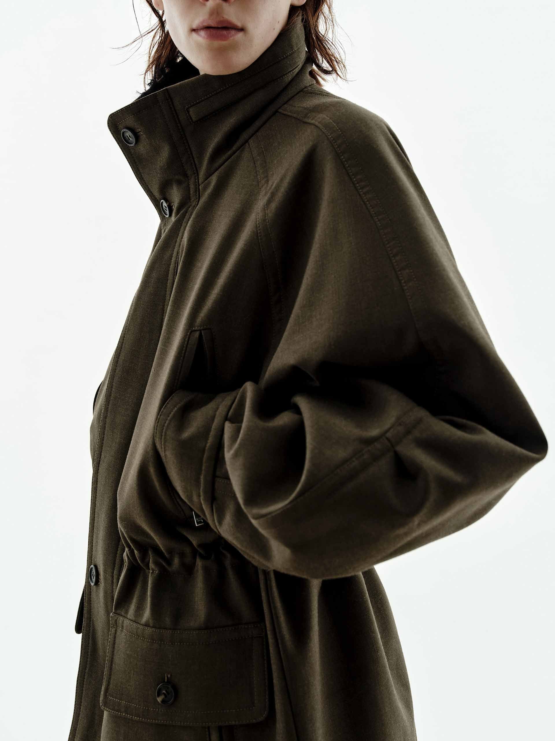 Multi Pockets Drawstring Coat - Image 6