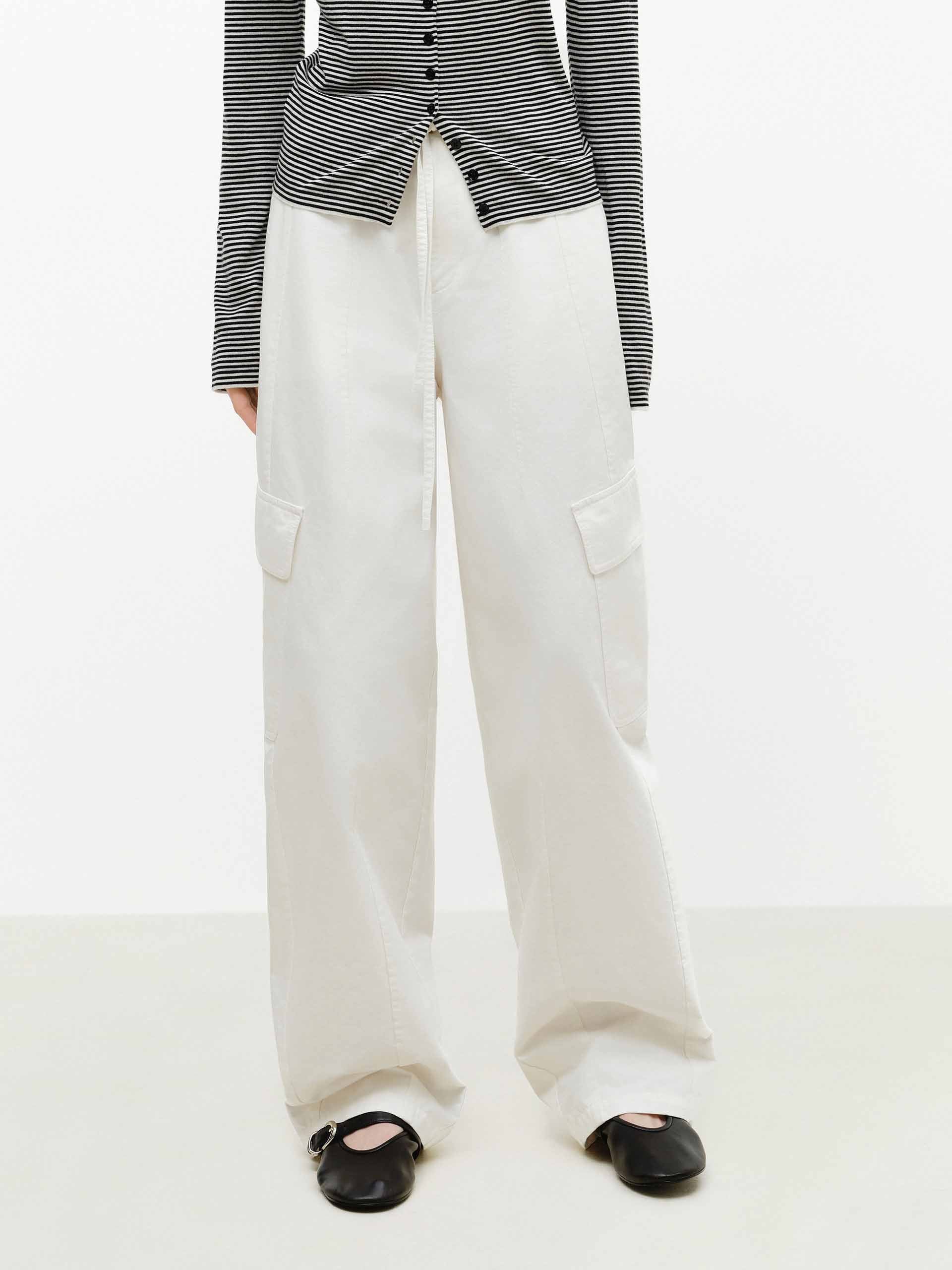Multiple Pockets Cotton Pants