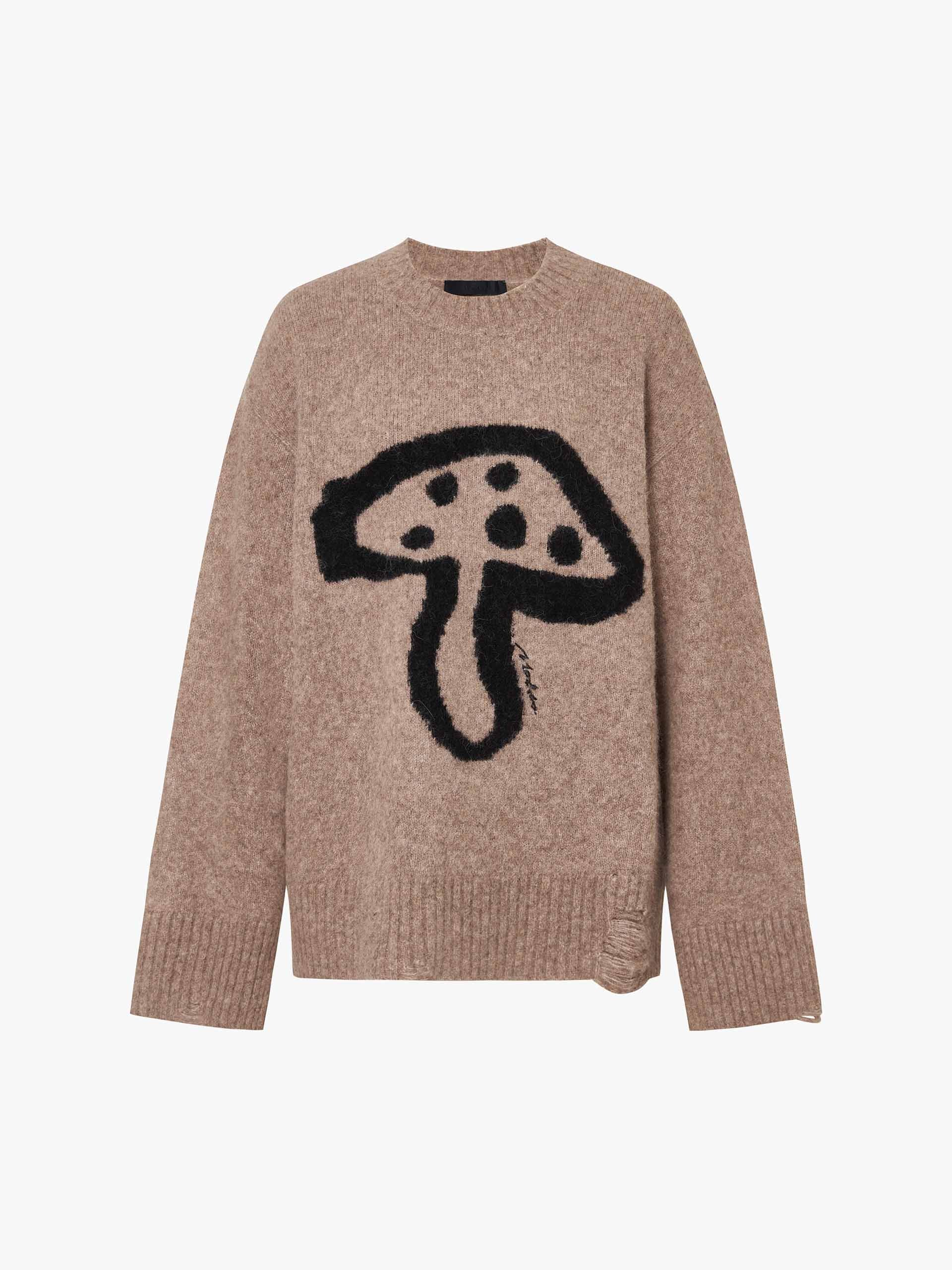 Mushroom Pattern Loose Sweater - Image 12