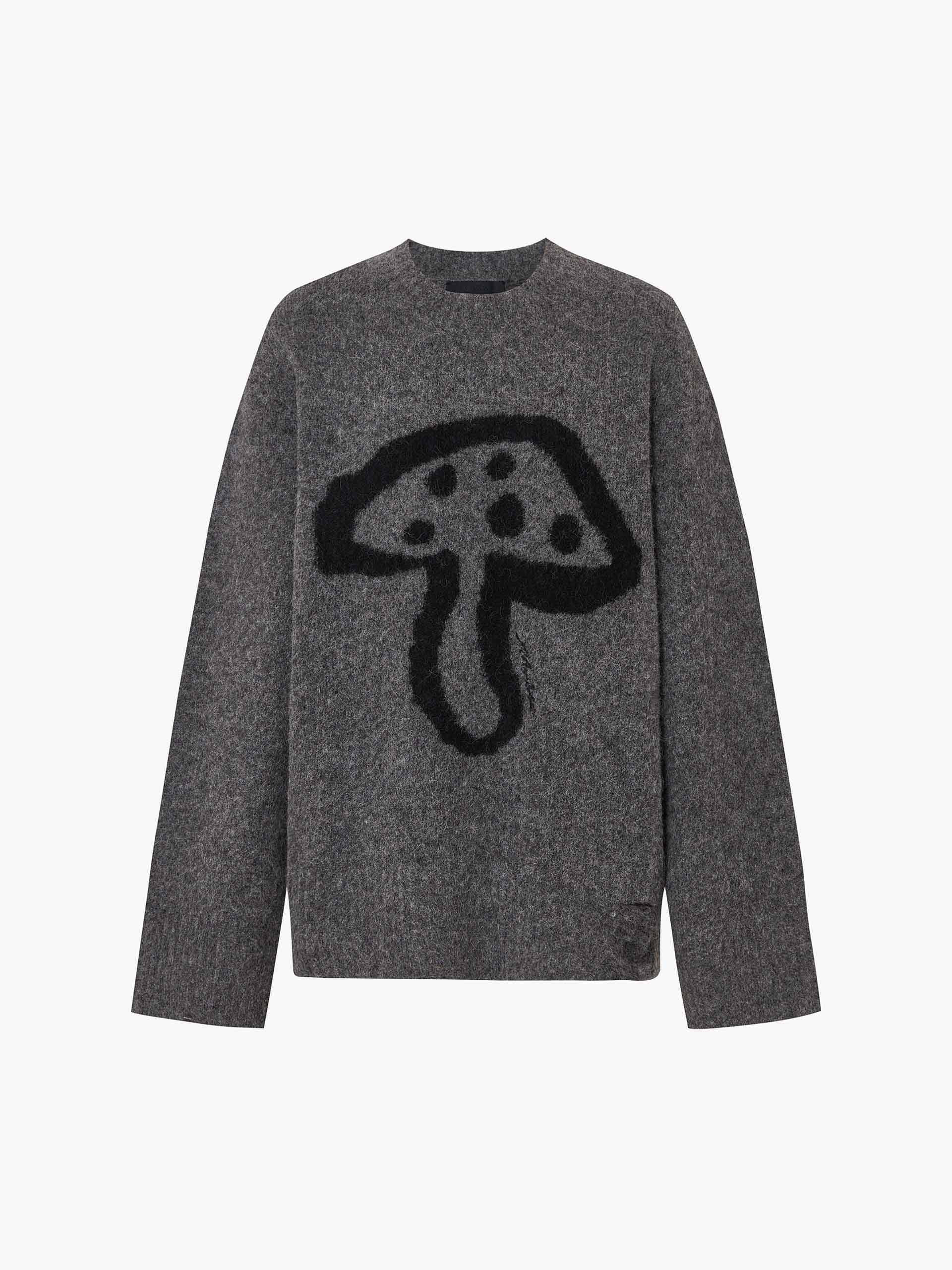Mushroom Pattern Loose Sweater - Image 5