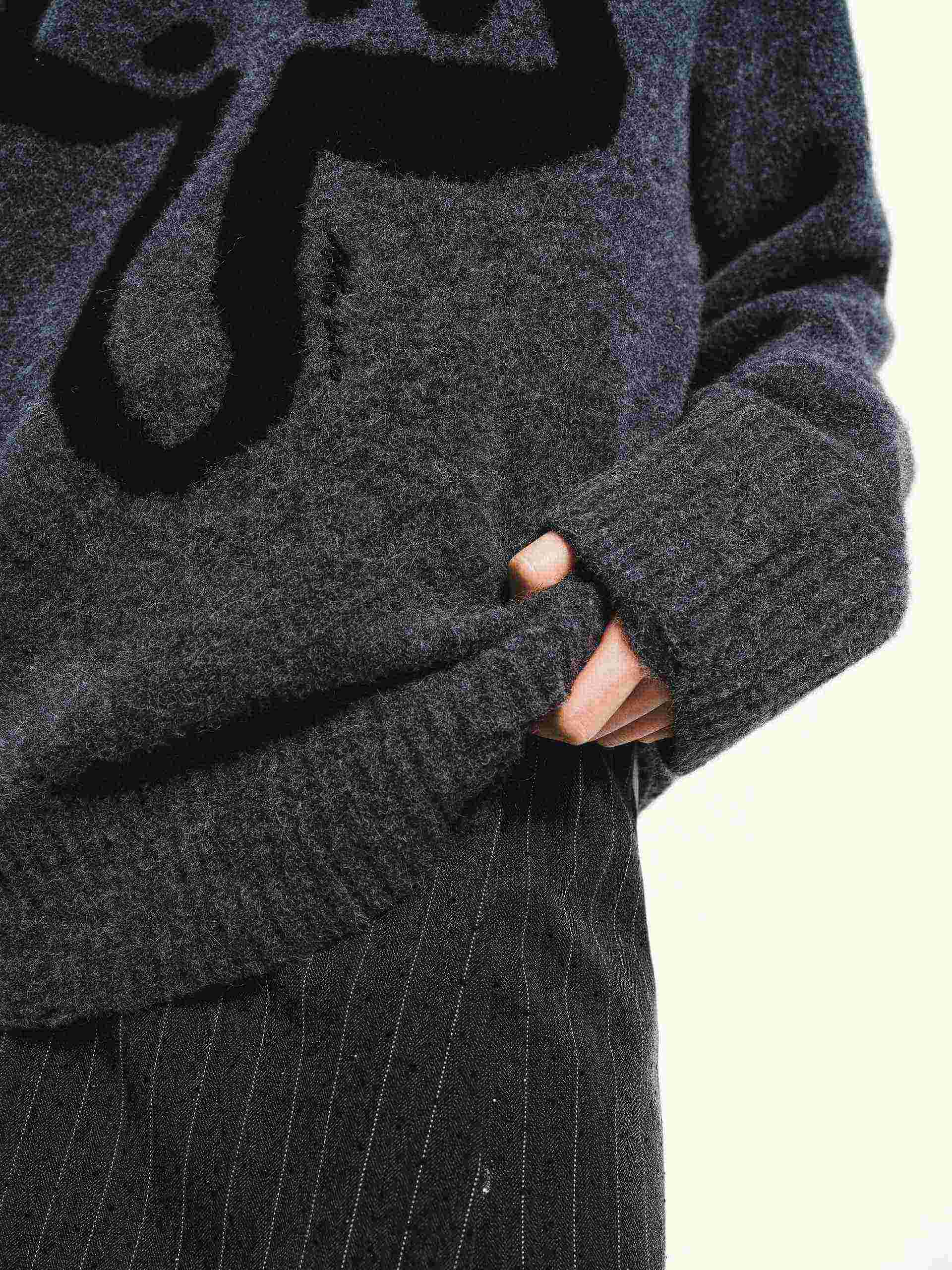 Mushroom Pattern Loose Sweater - Image 8