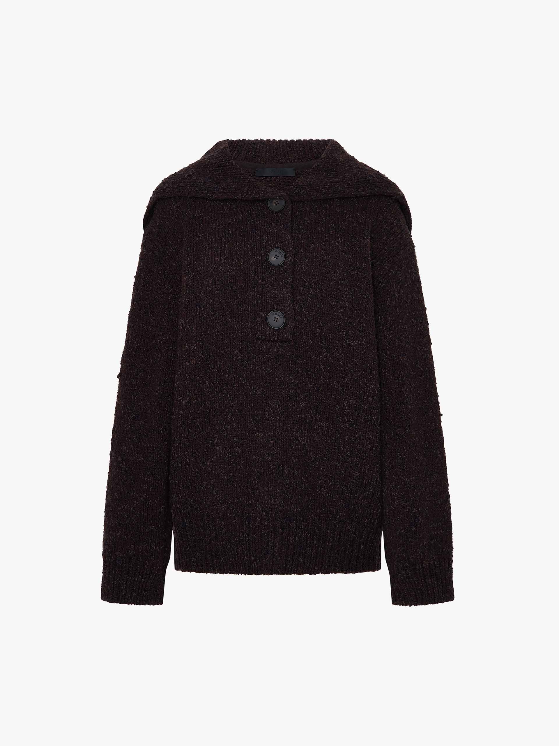 Navy Collar Knitted Sweater - Image 13