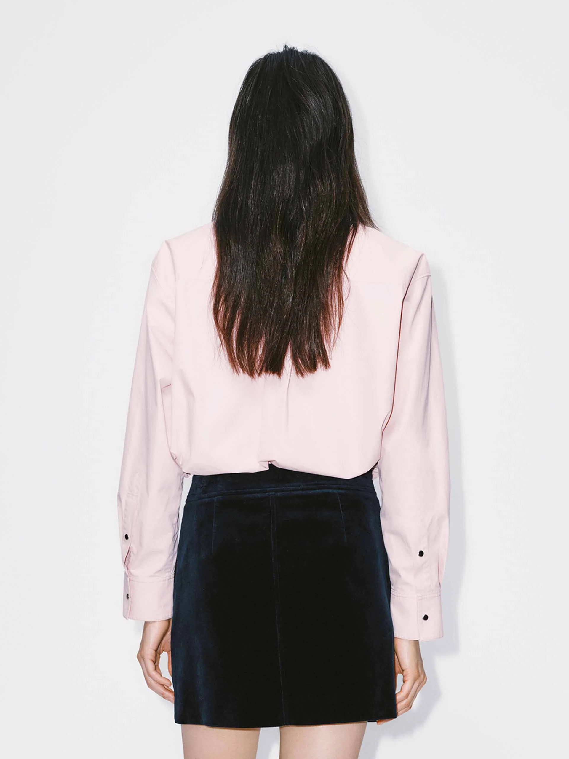 Necktie Detail Cotton Shirt - Image 13