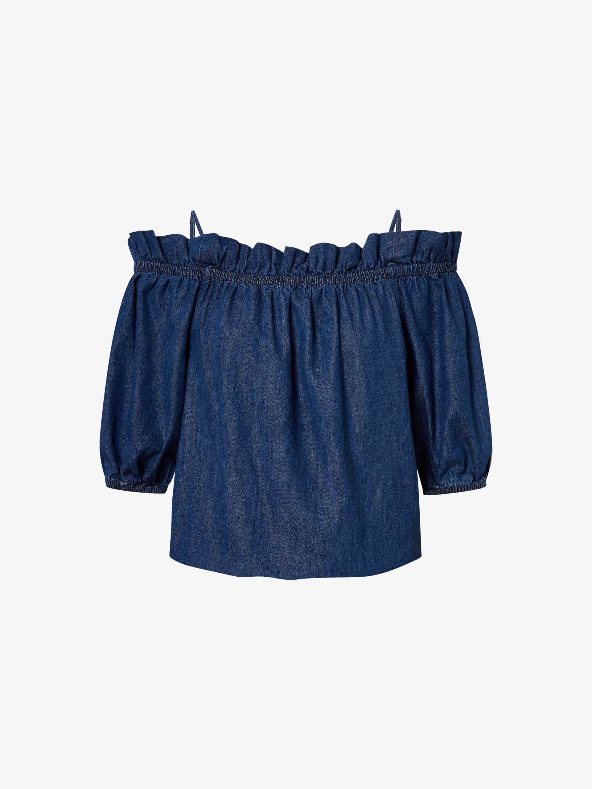 Off Shoulder Denim Top - Image 5