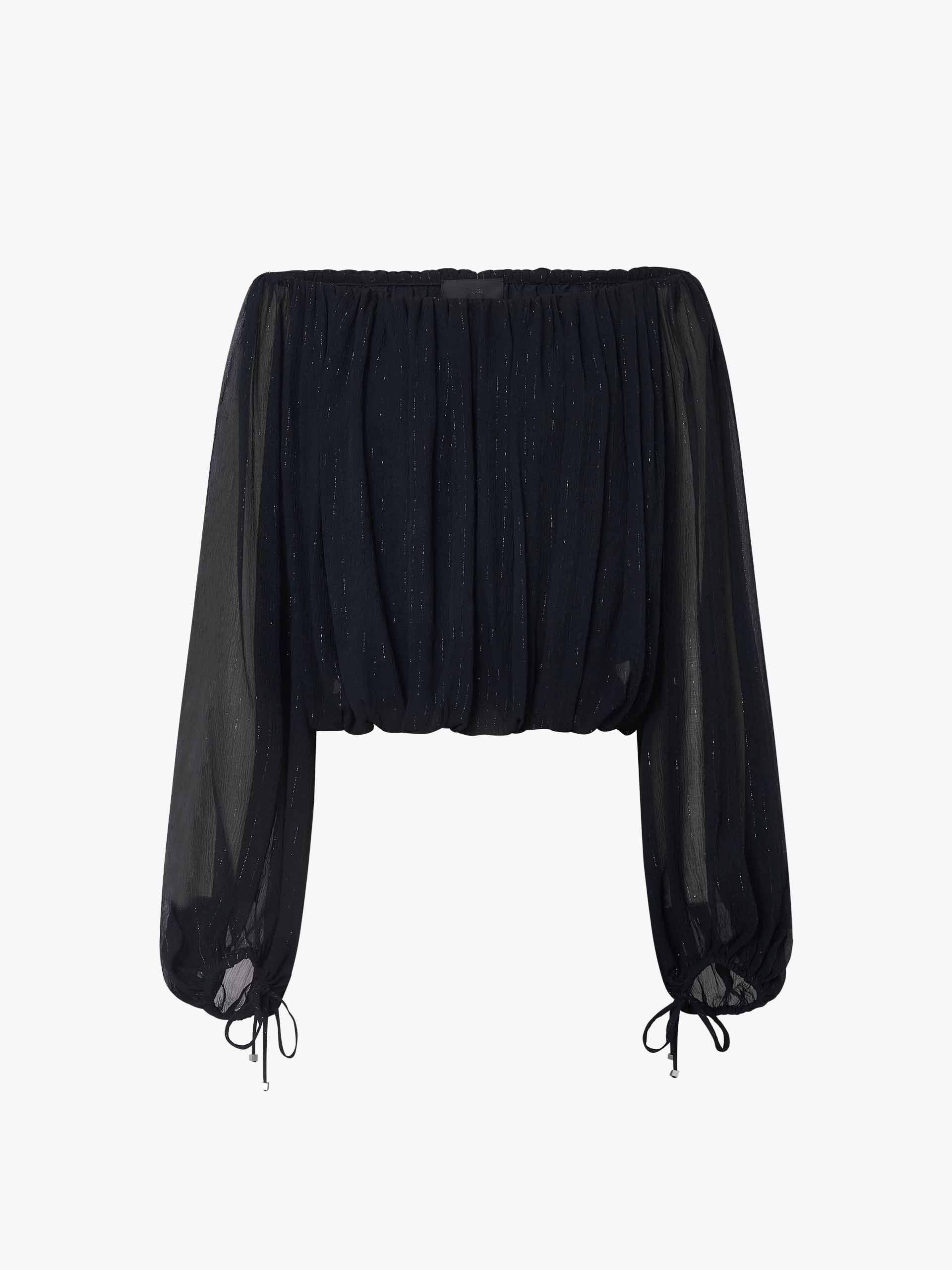Off Shoulder Silk Blouse - Image 13