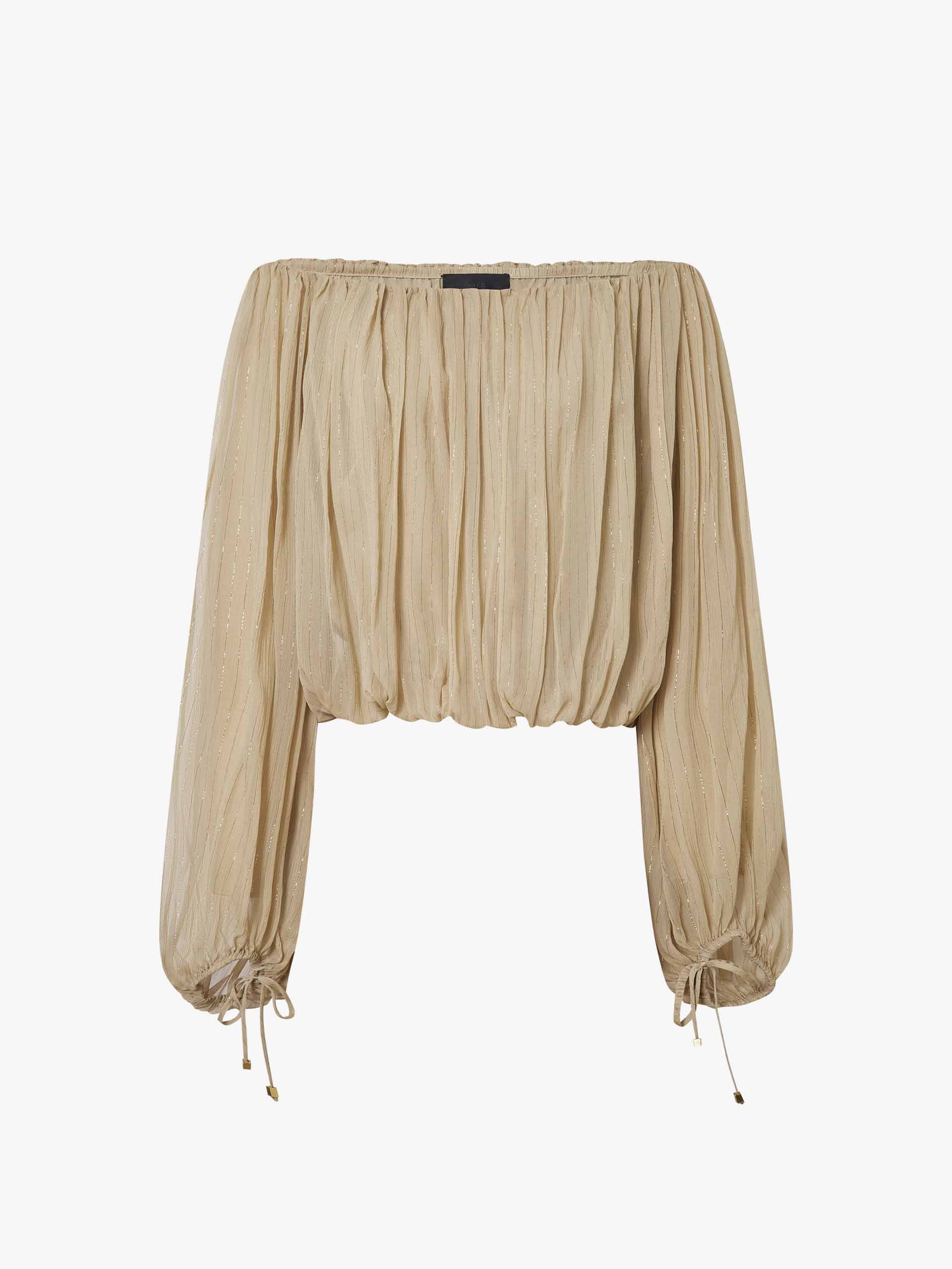 Off Shoulder Silk Blouse - Image 5