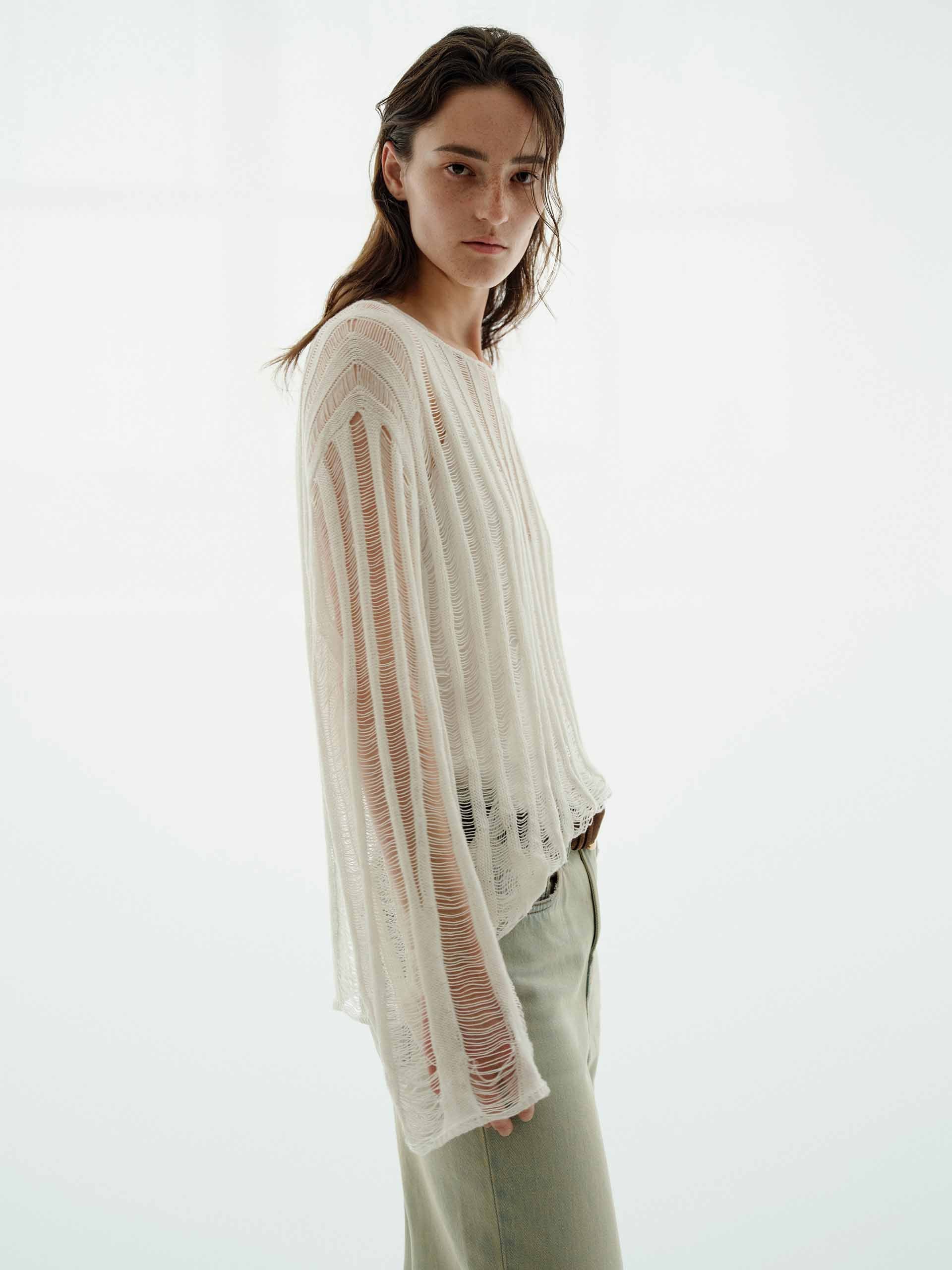 Open Knit Linen Sweater - Image 7