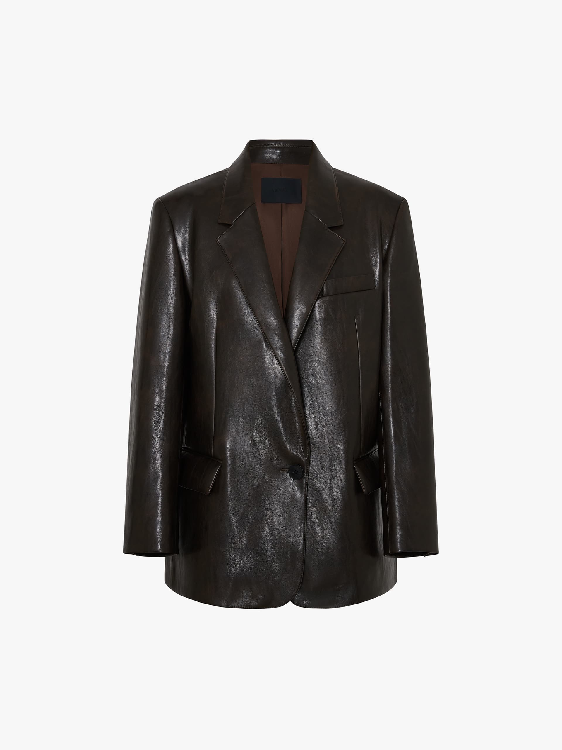 Oversized Leather Blazer - Image 5