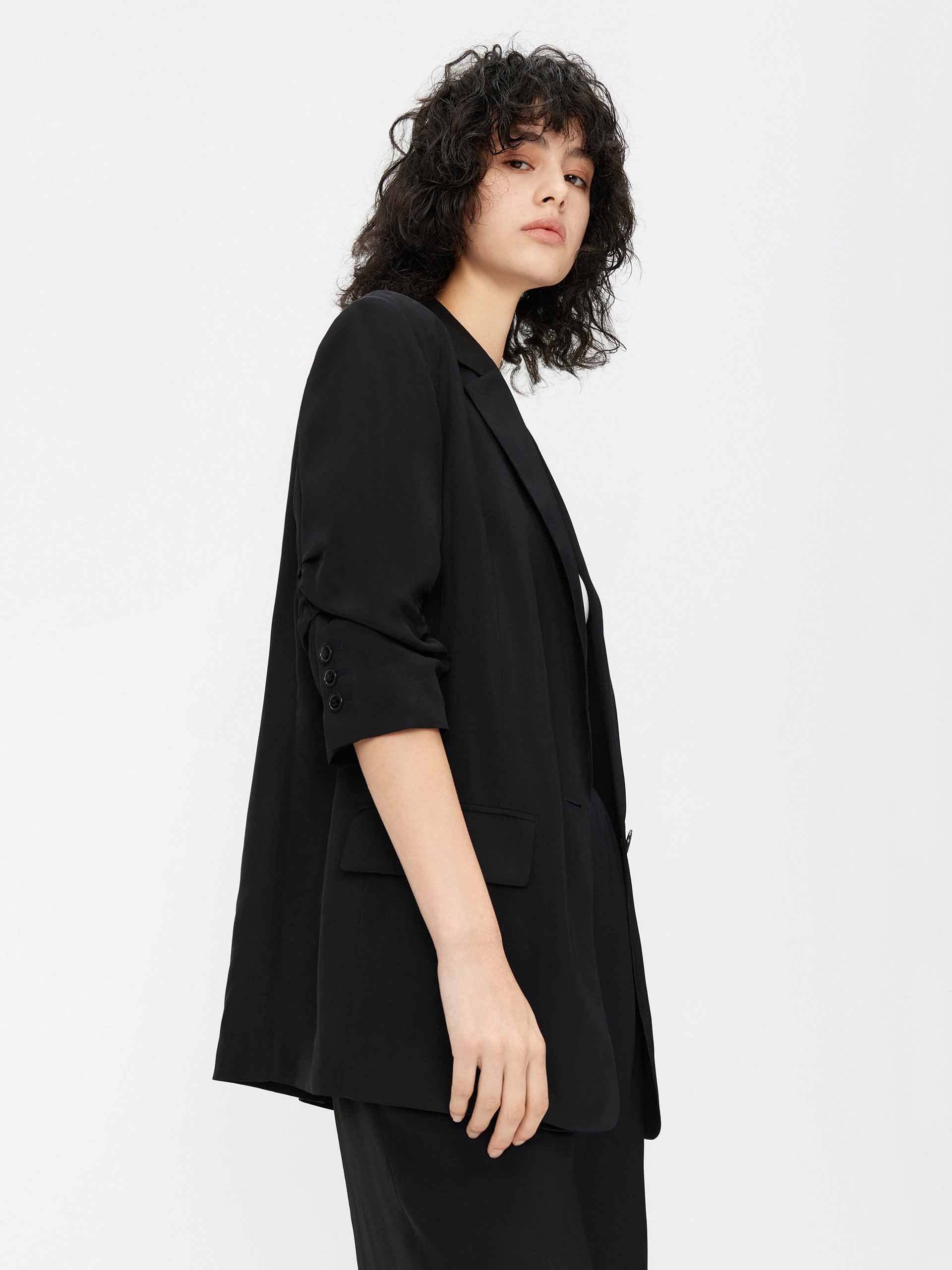 Padded Shoulders Relaxed Blazer - Image 15