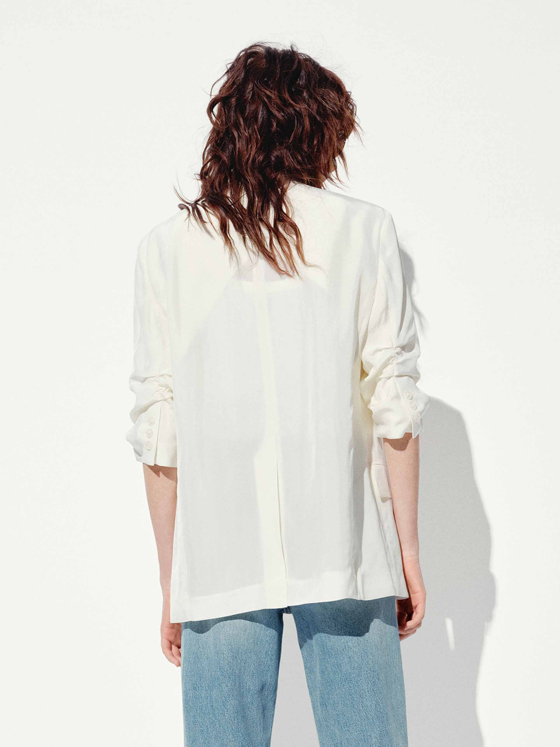 Padded Shoulders Relaxed Blazer - Image 6