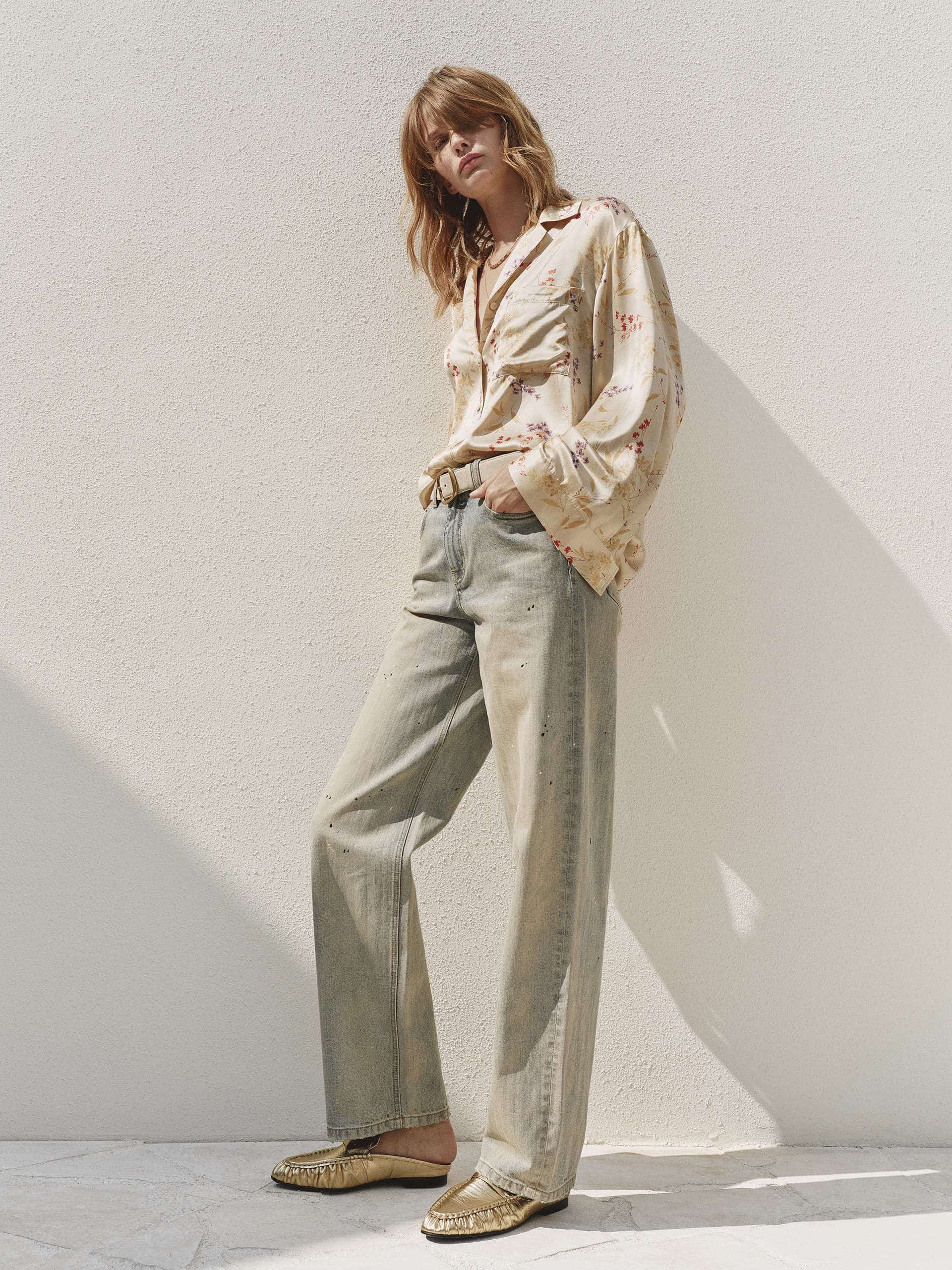 Paint Splatter Straight Leg Jeans - Image 2