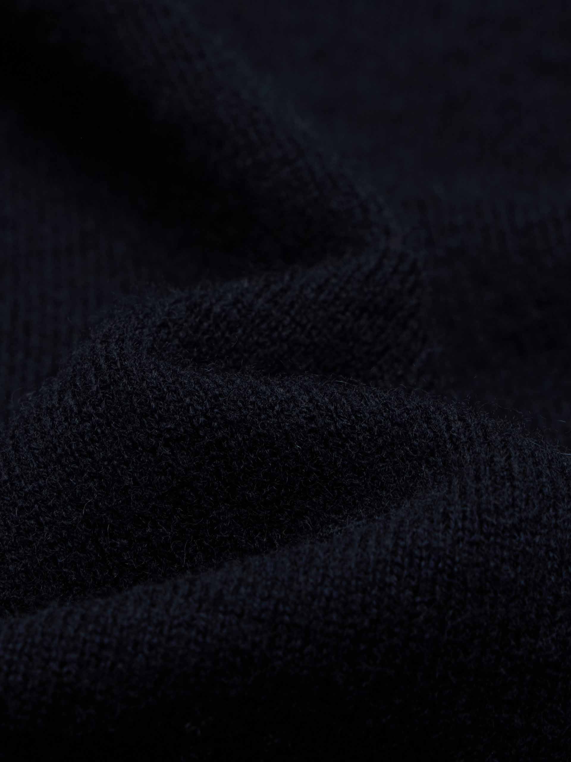 Paneled Denim Wool Cardigan - Image 4