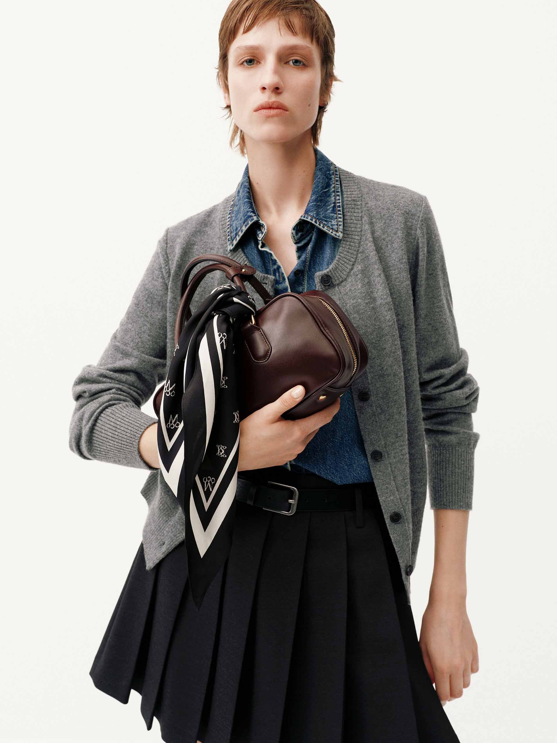 Paneled Denim Wool Cardigan - Image 7