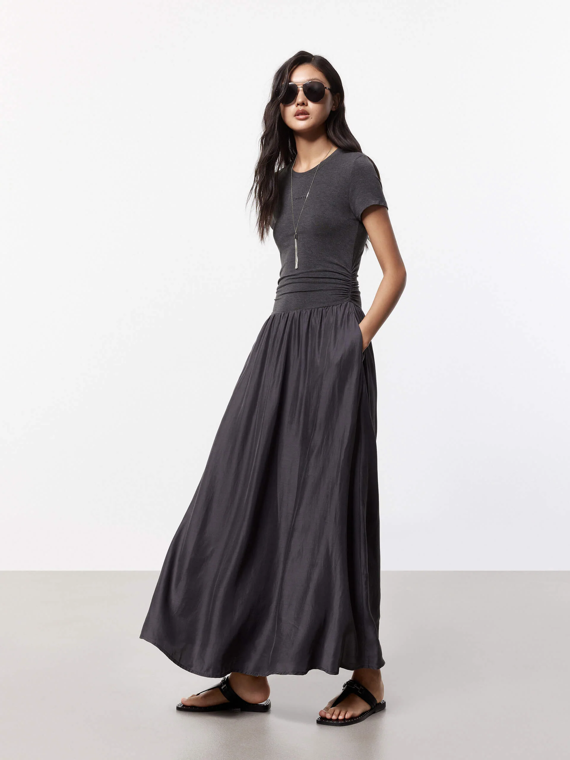 Paneled Detail Maxi Dress - Image 2