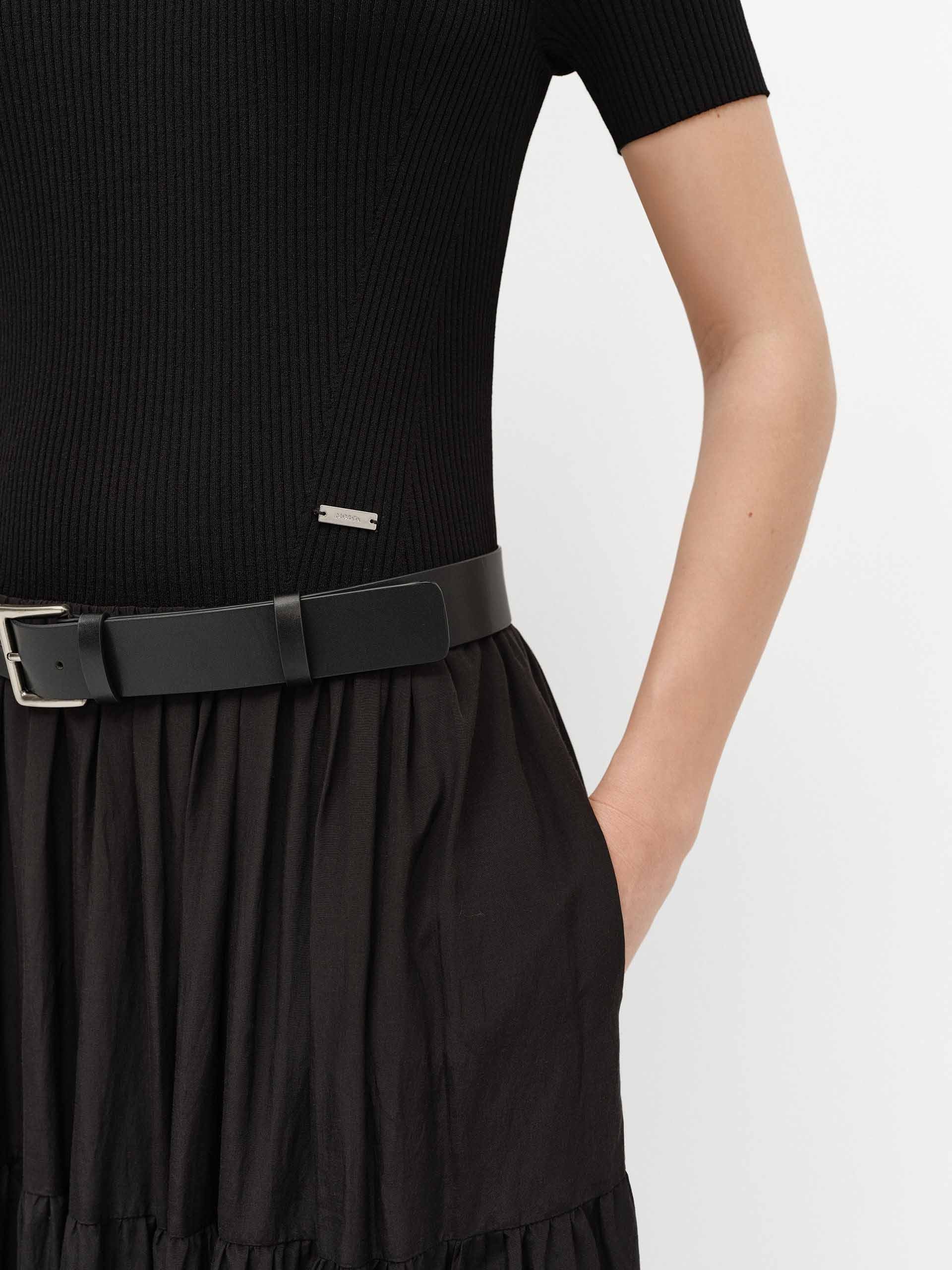 Paneled Maxi Length Dress - Image 3