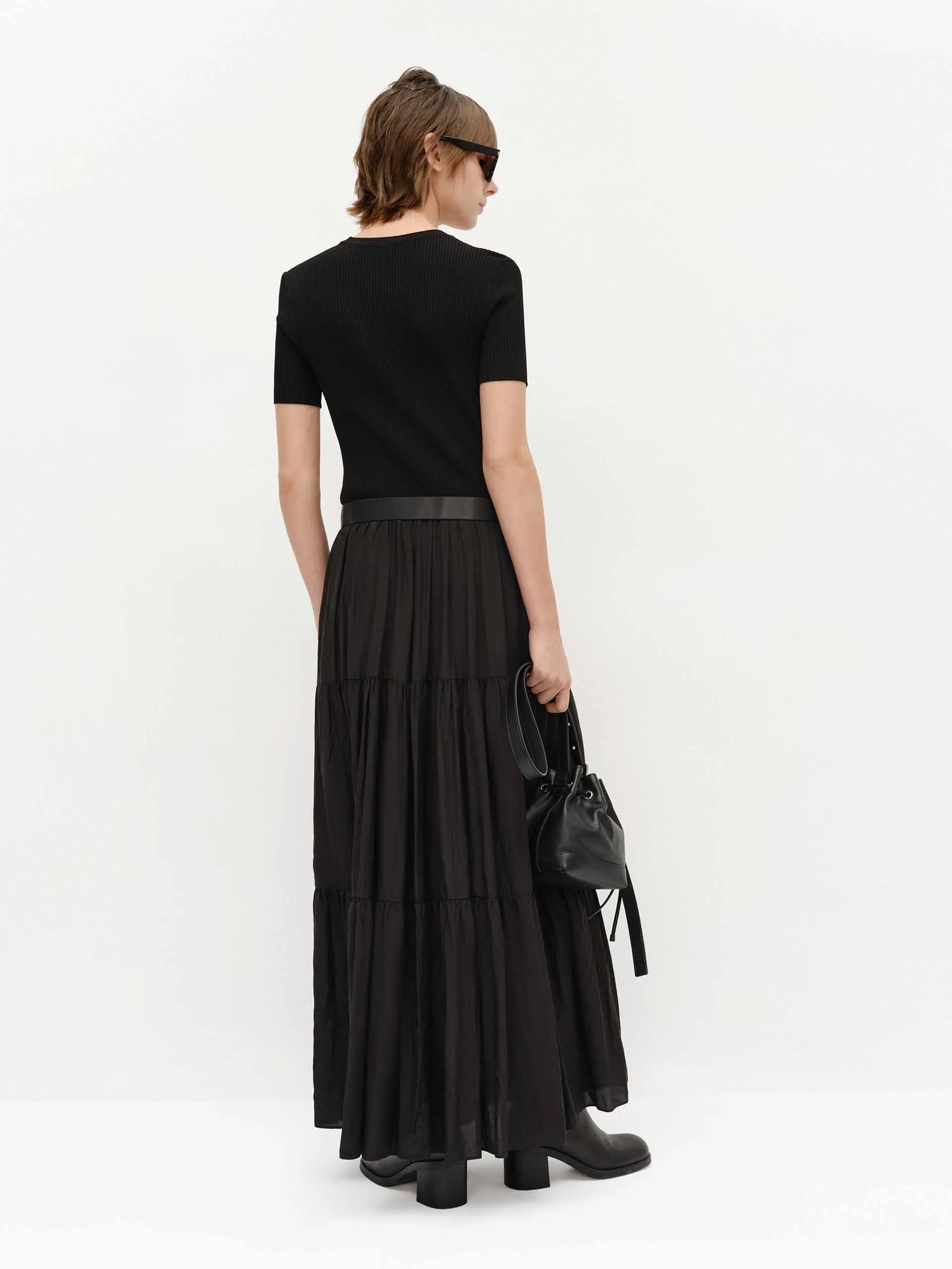 Paneled Maxi Length Dress - Image 7