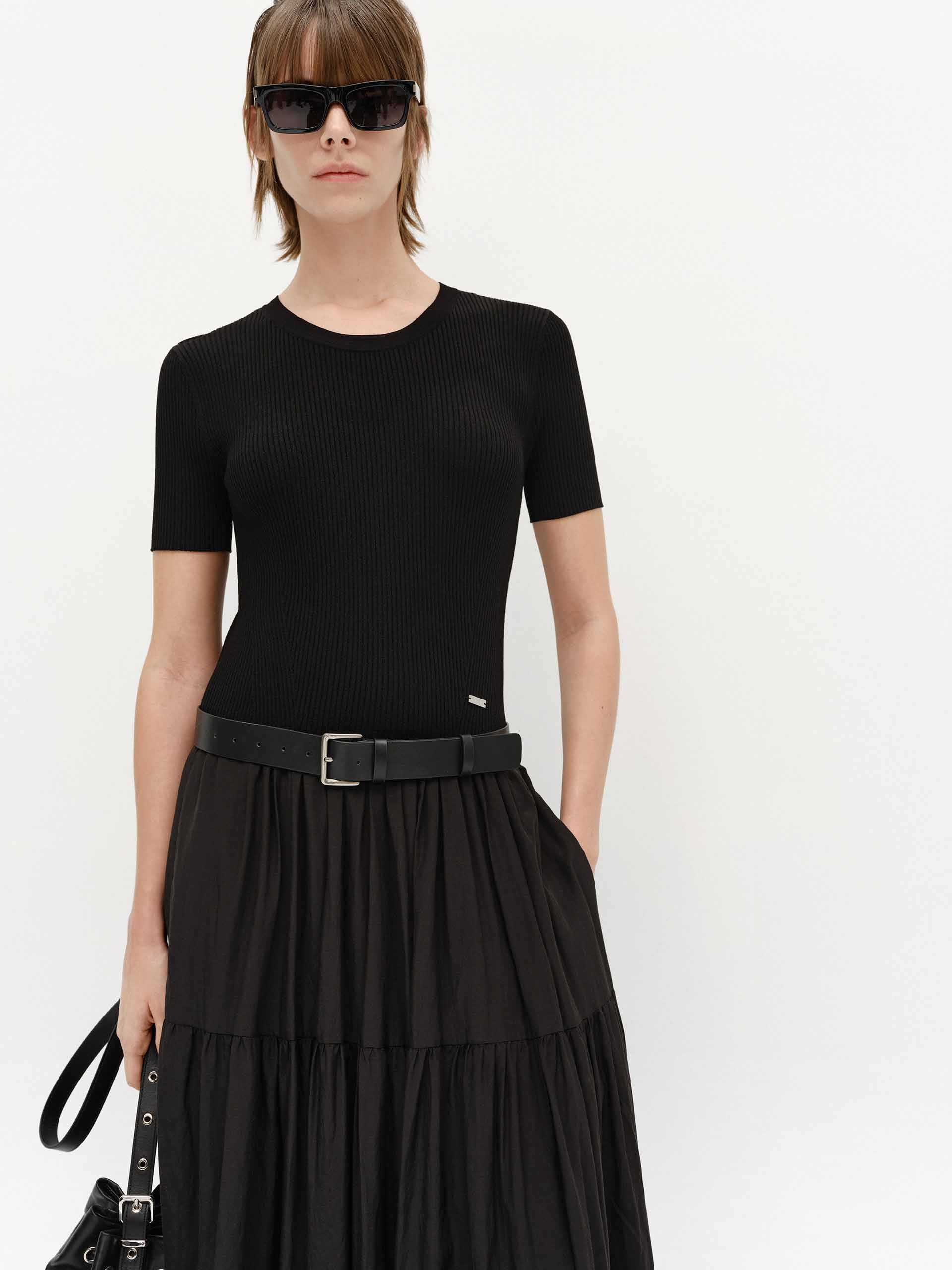 Paneled Maxi Length Dress - Image 8
