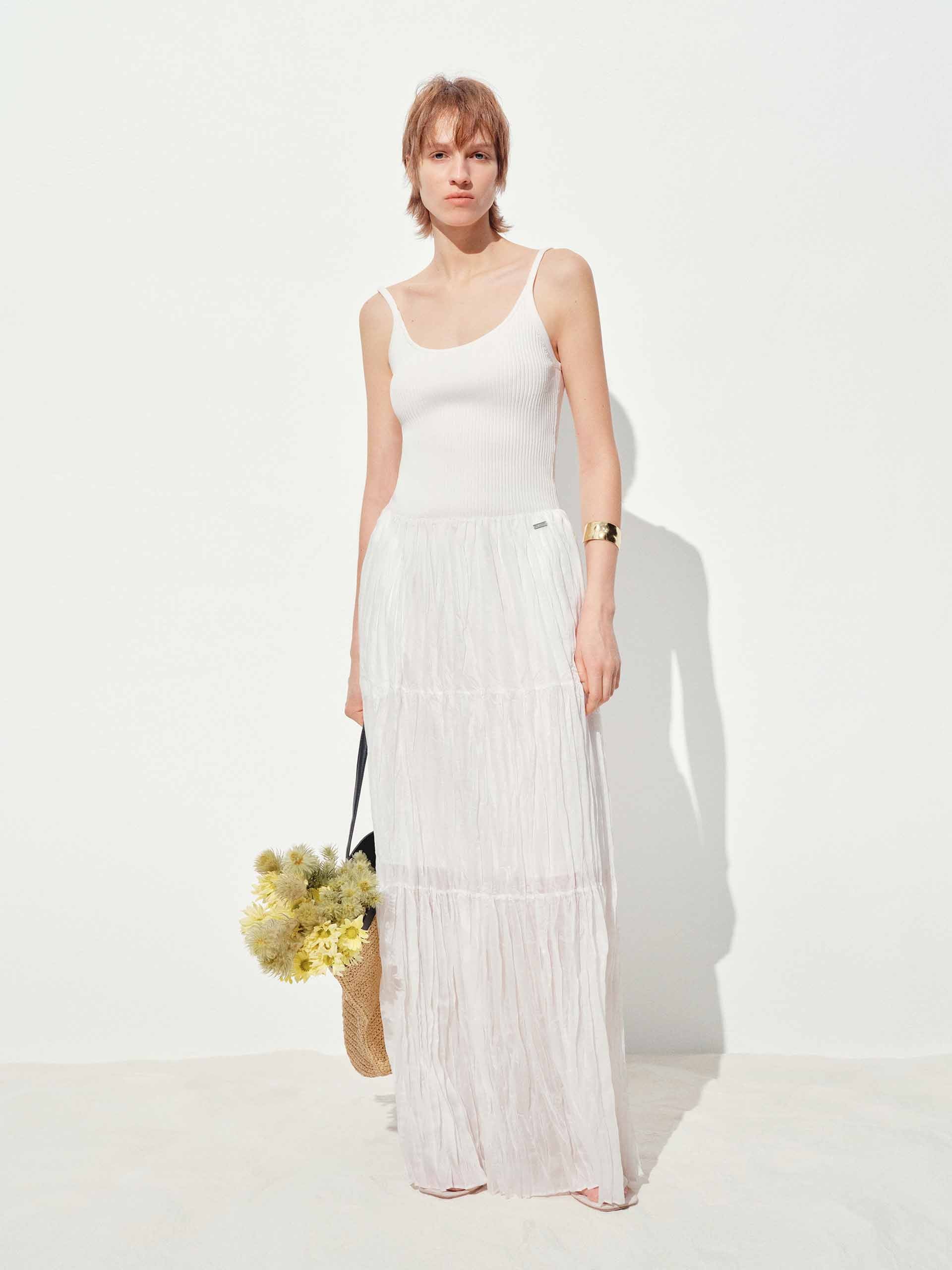 Paneled Maxi Tank Dress