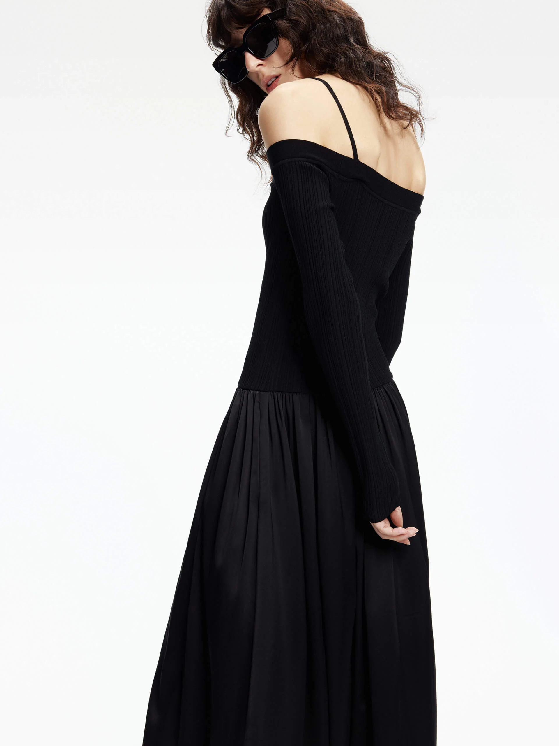 Paneled Off Shoulder Dress - Image 6