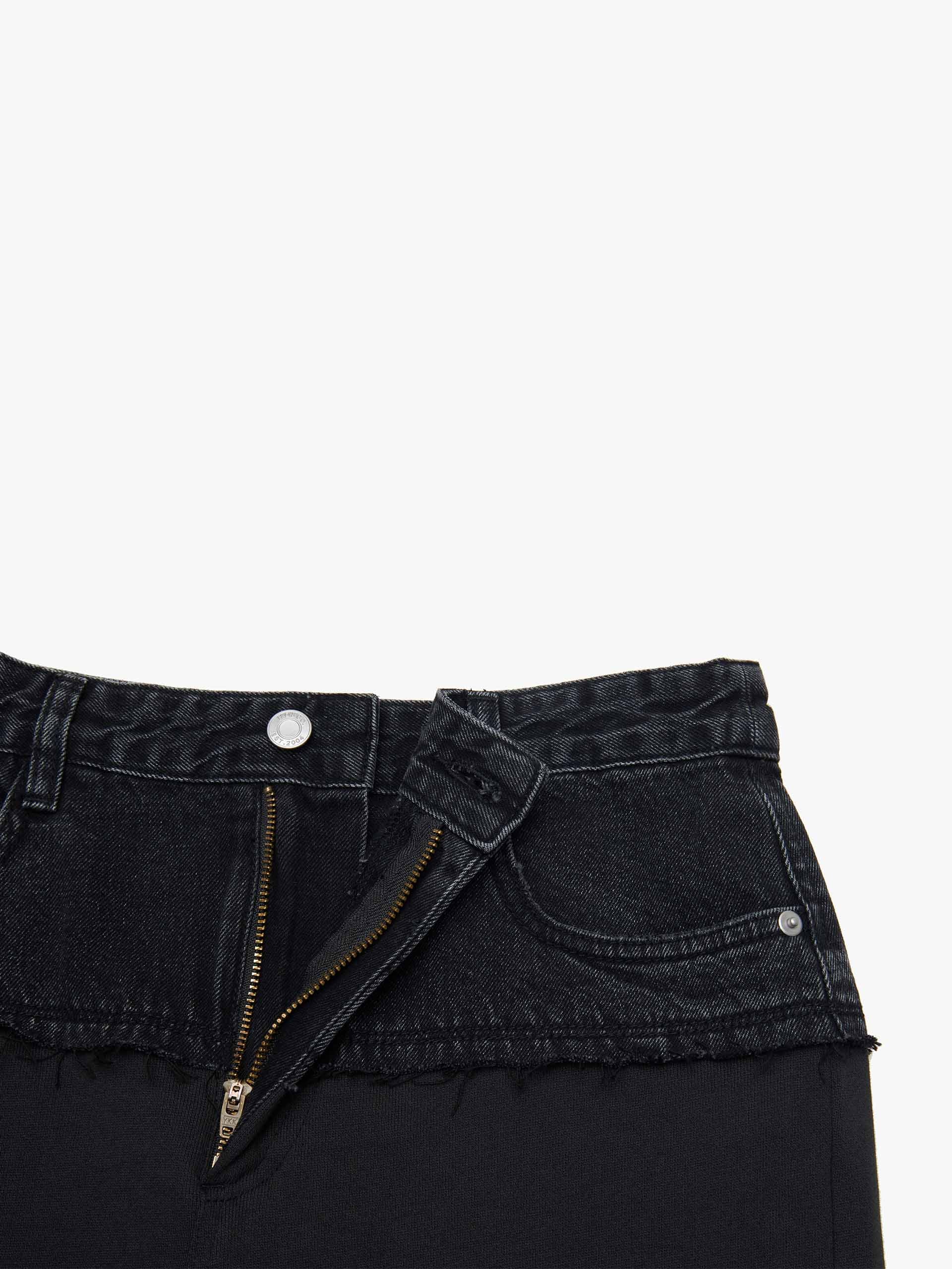 Paneled Ripped Detail Skirt - Image 11