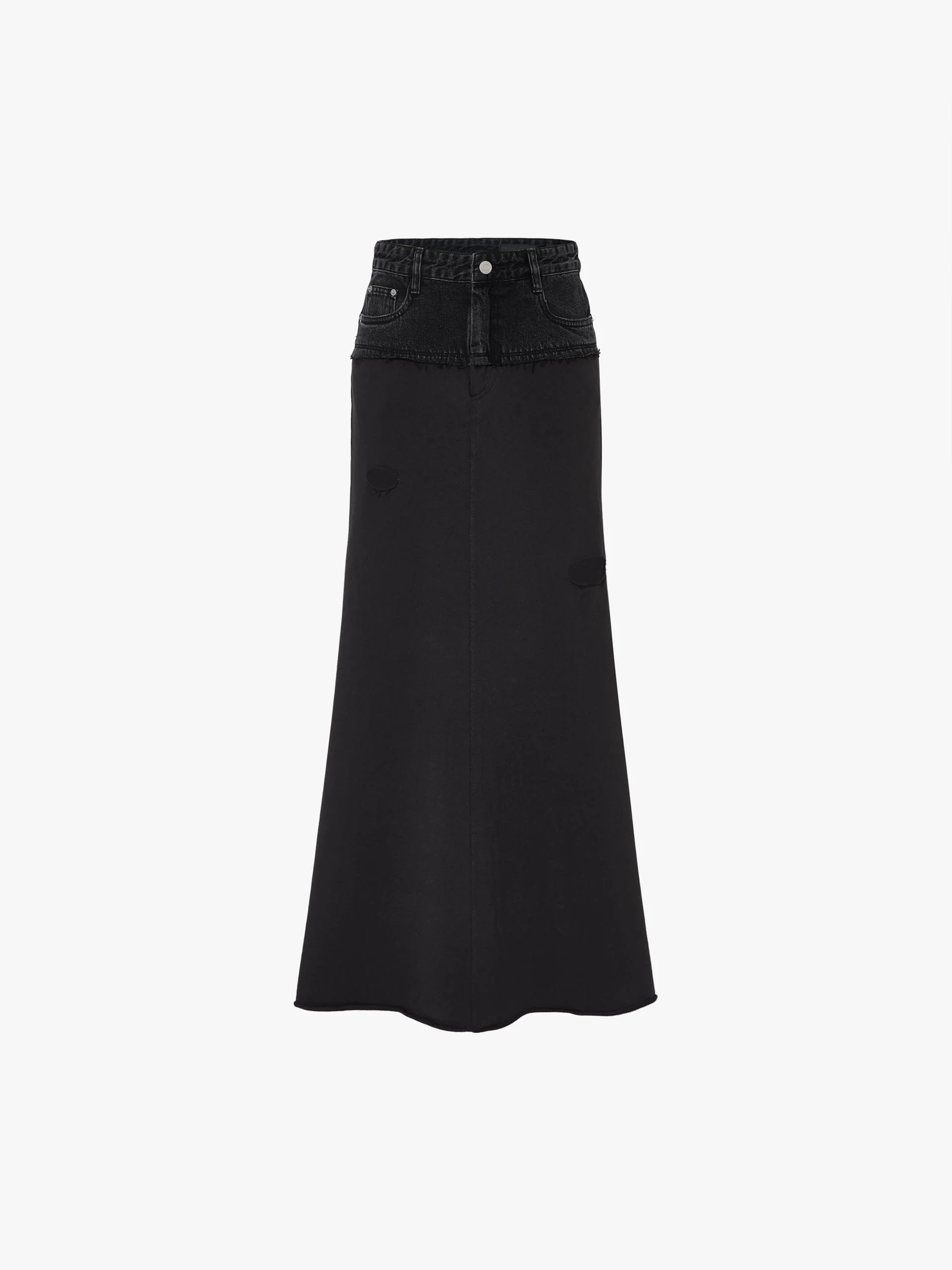 Paneled Ripped Detail Skirt - Image 12