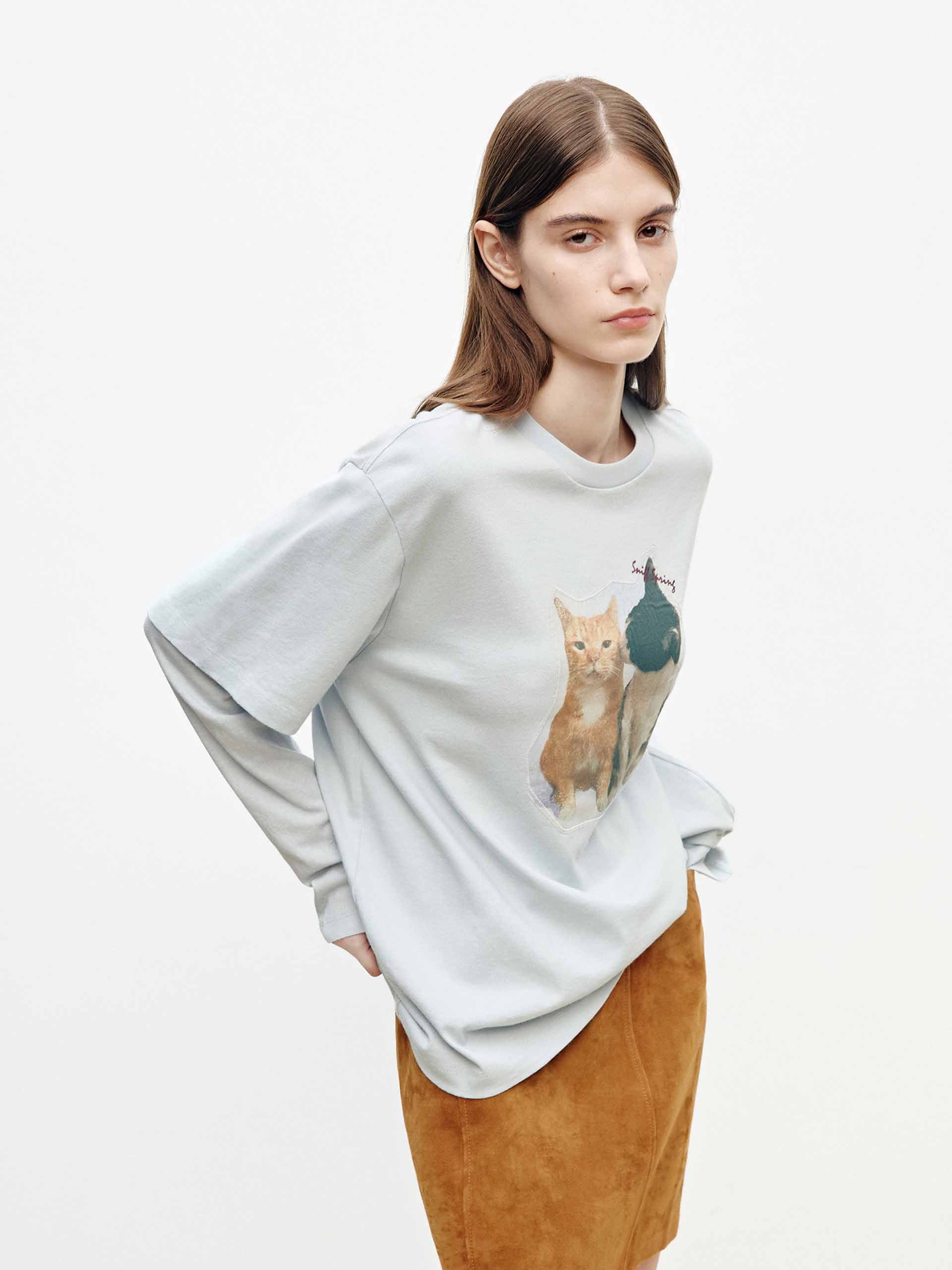 Paneled Sleeves Printed T-shirt - Image 3
