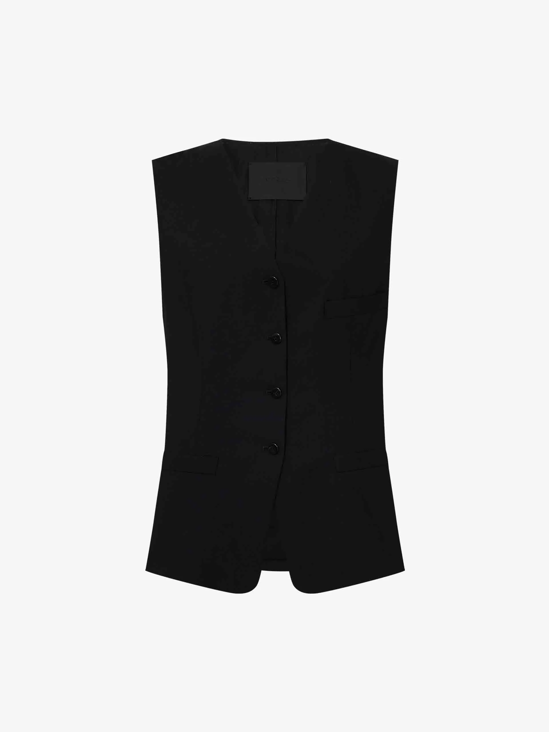 Paneled V-neck Waistcoat - Image 5